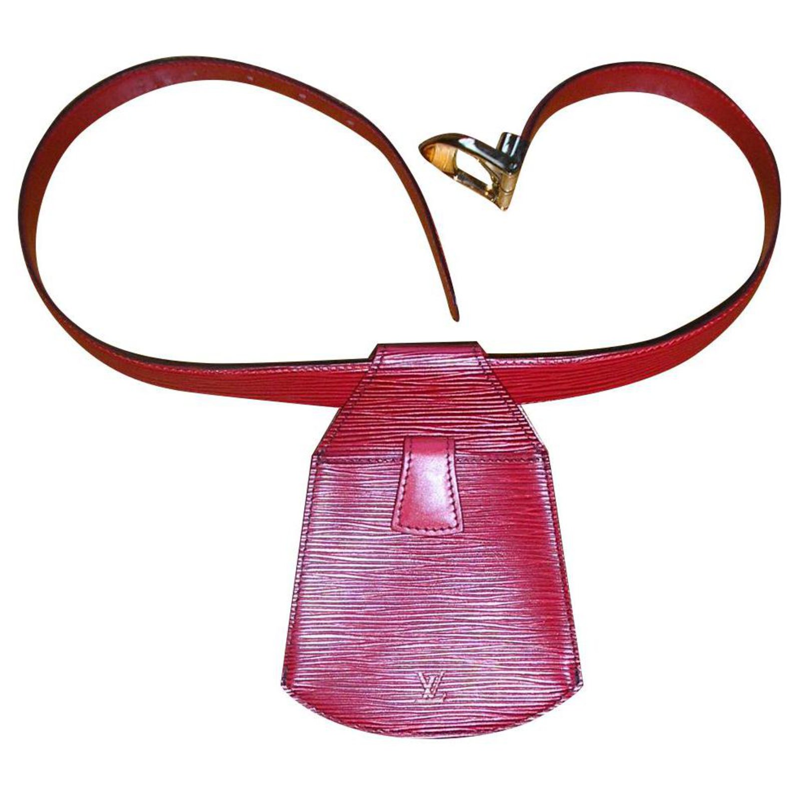 Louis Vuitton, red epi leather belt clutch. ref.151791 - Joli Closet