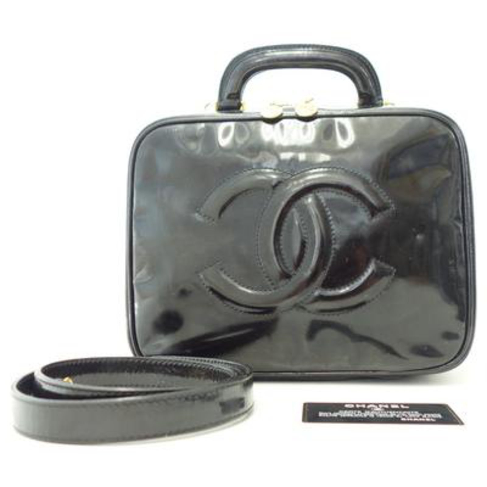 Chanel Vanity Black Patent leather ref.151800 - Joli Closet