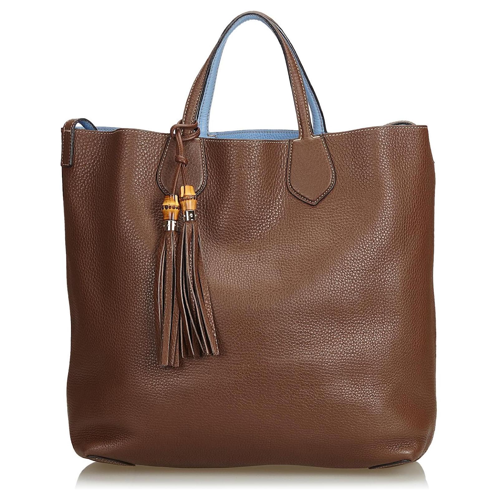 tan leather gucci bolsa