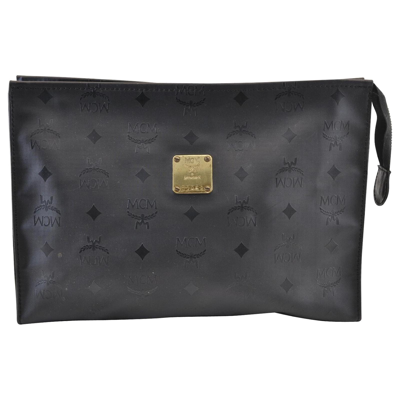 mcm black pouch