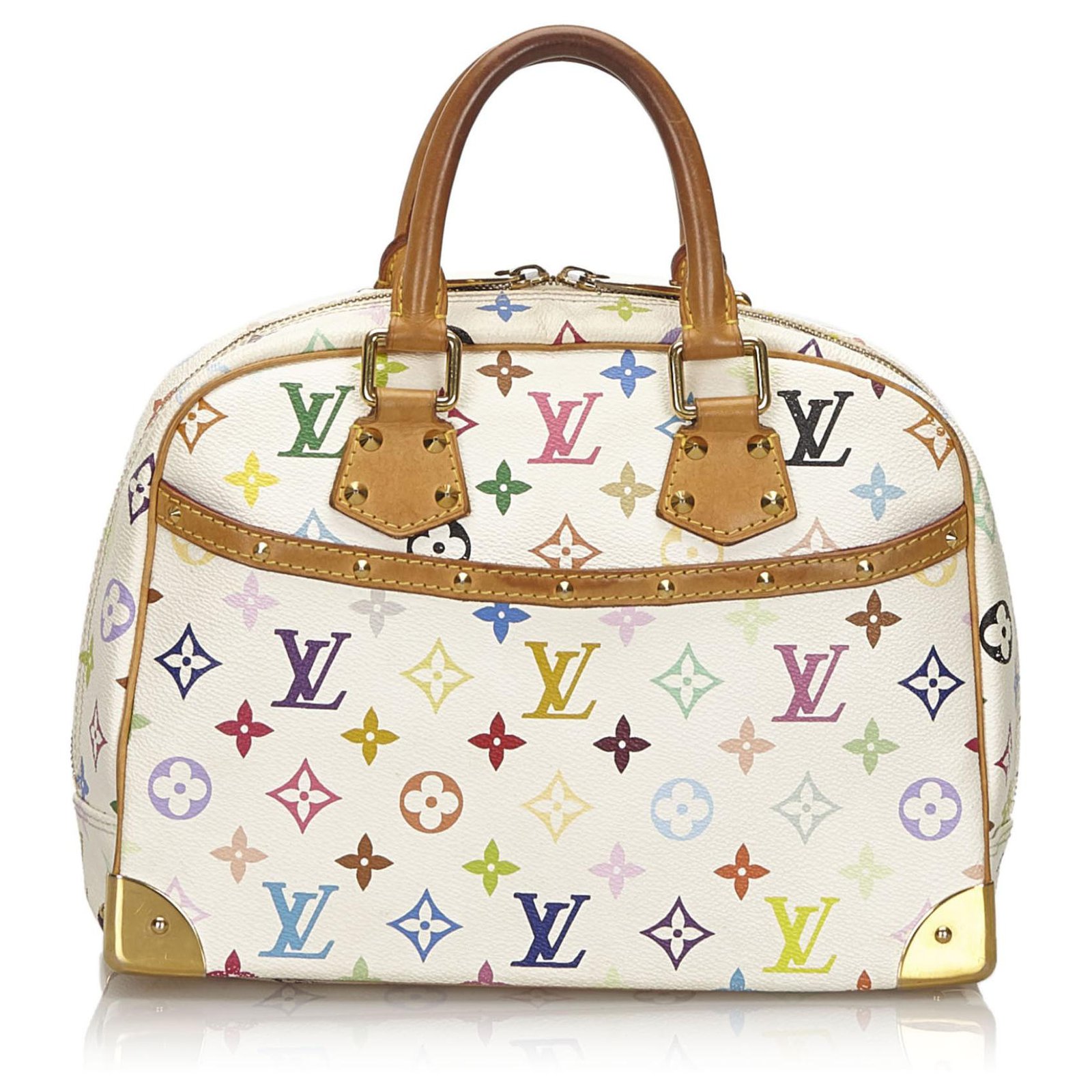 Louis Vuitton White Monogram Multicolore Trouville Bag