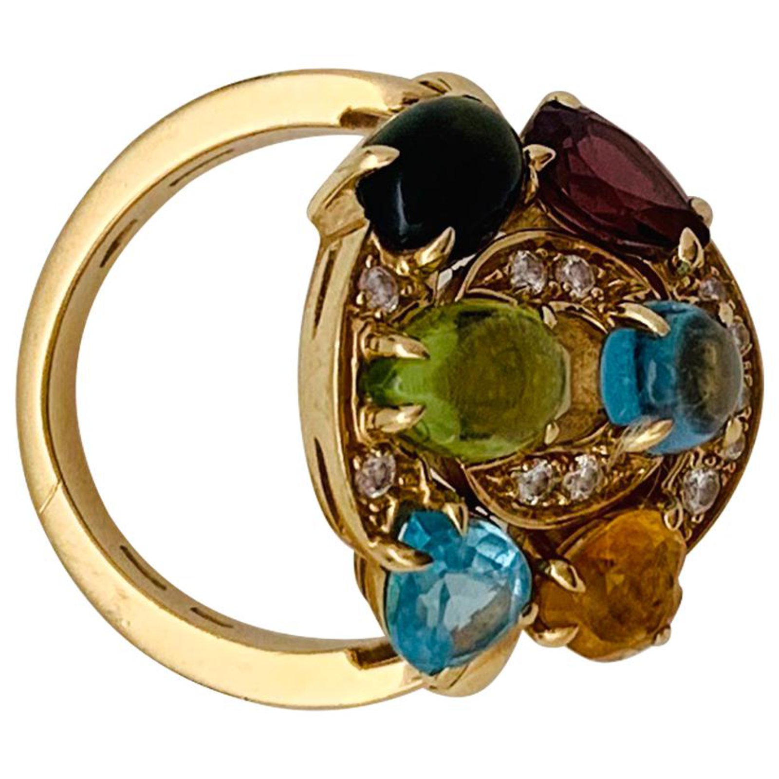 bulgari ring with colored stone