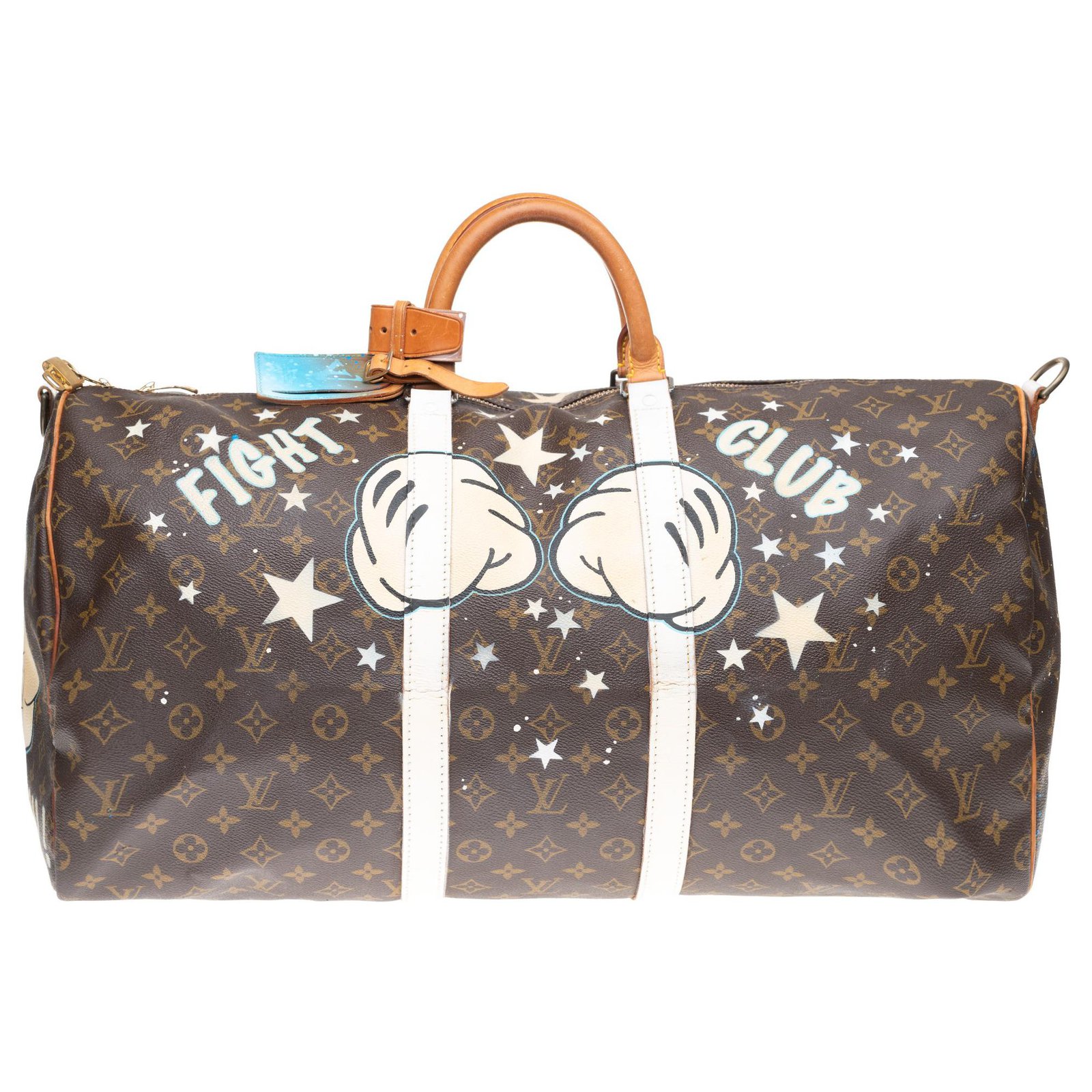 Louis Vuitton Louis Vuitton Keepall 55 Monogram &quot;Mickey Fight Club II&quot; customized by PatBo! Bags ...