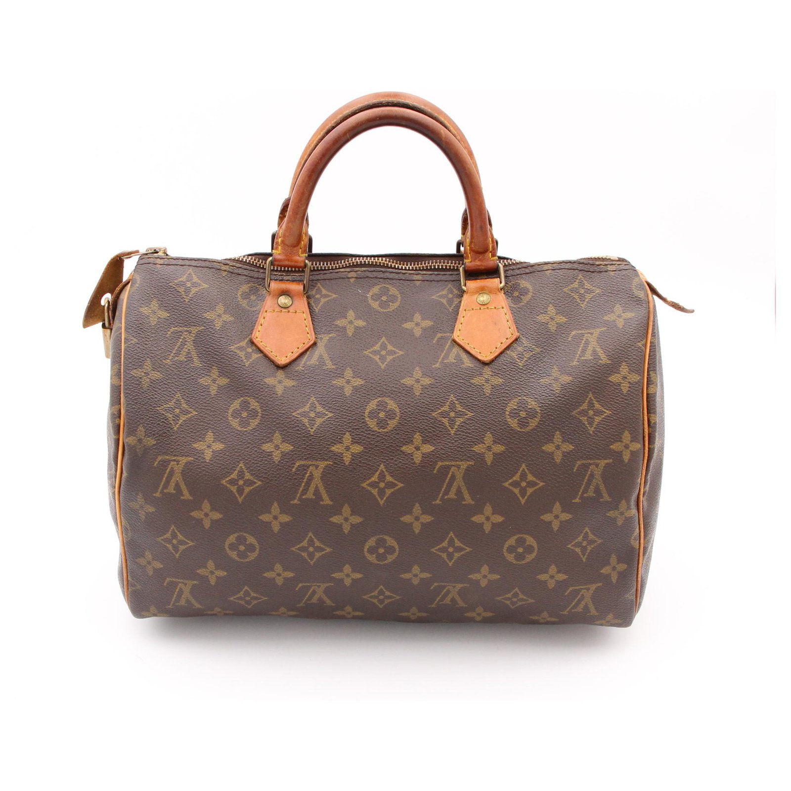 Vintage bag LOUIS VUITTON, Speedy model 35cm, 1990 Brown Cloth ref.153157 -  Joli Closet
