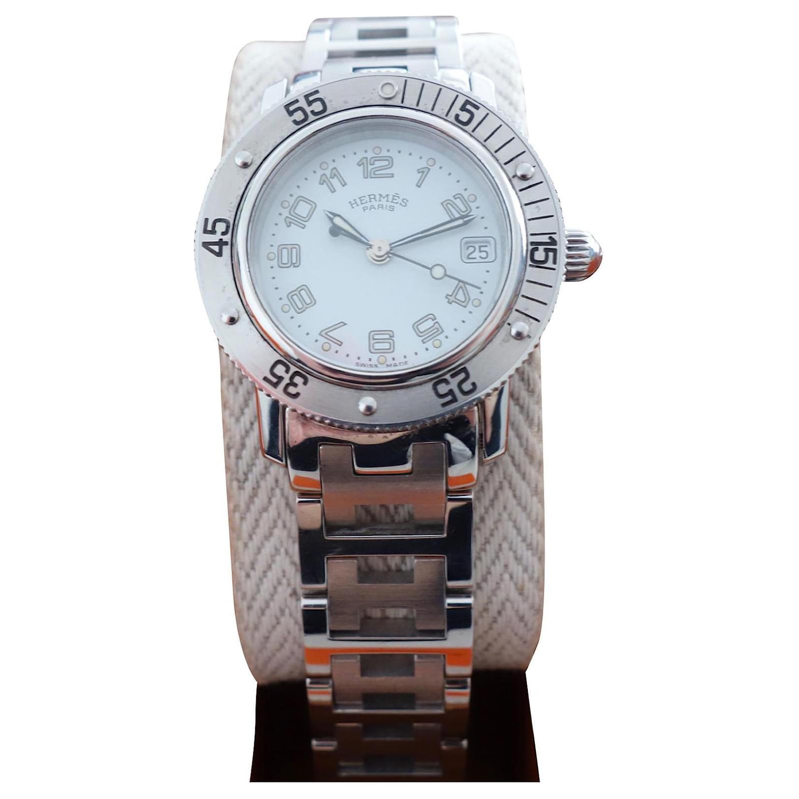 Hermès GUARDA IL CLIPPER HERMES DONNA Argento Acciaio ref.153205 - Joli  Closet