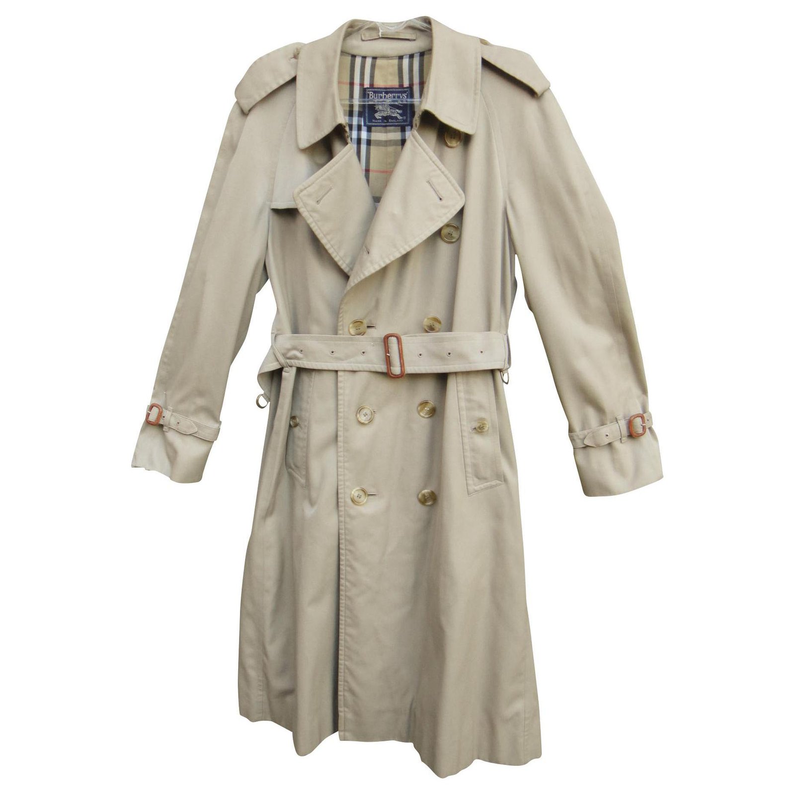 vintage Burberry trench coat 46 Beige Cotton Polyester ref.153450 ...