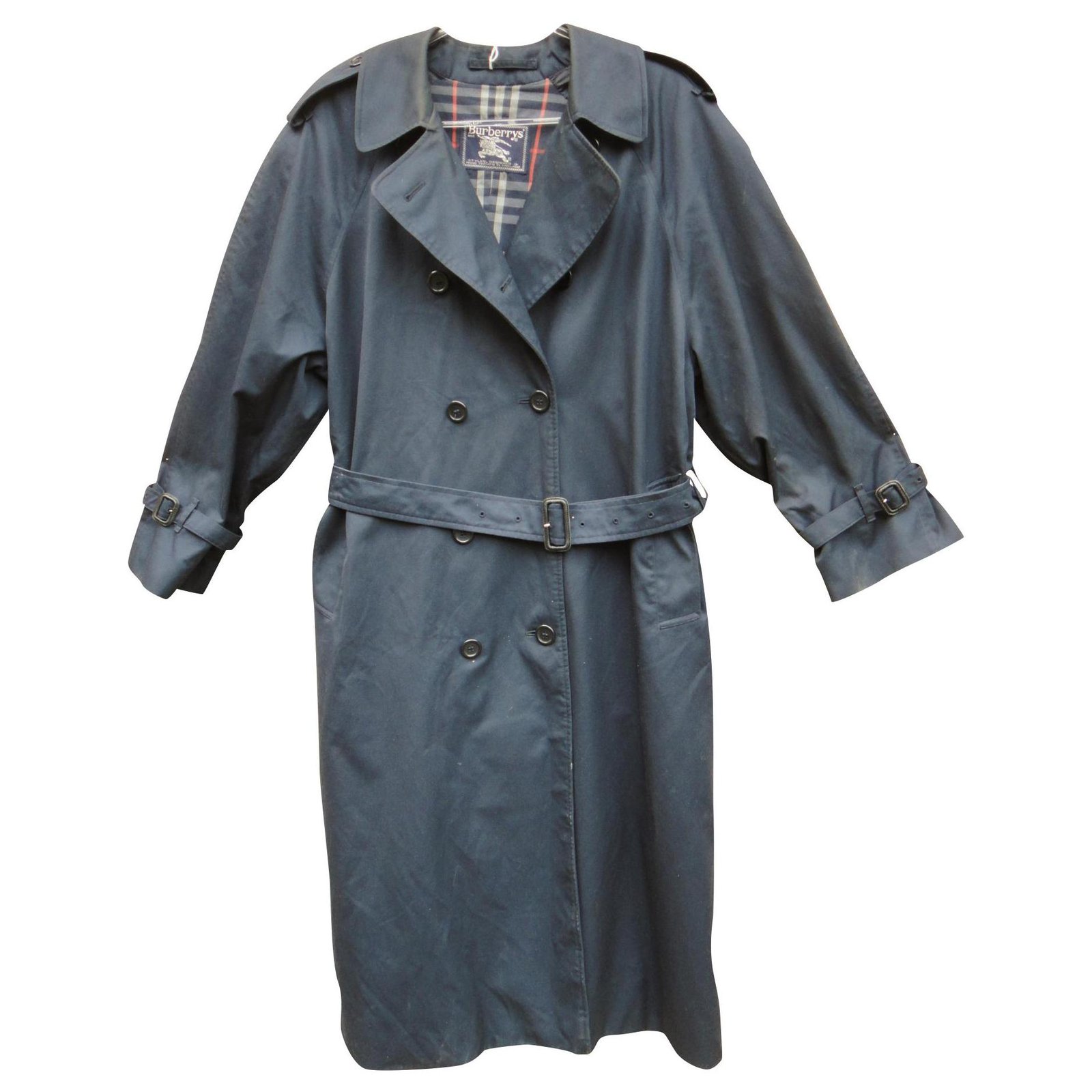 Burberry coat 44 Navy blue Cotton Polyester ref.153684 - Closet