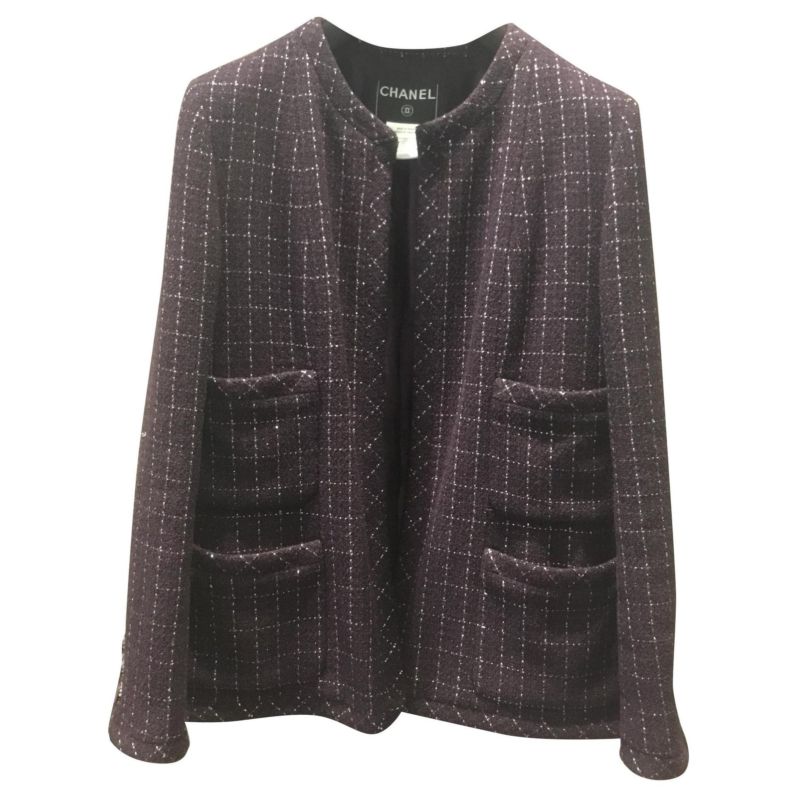 Chanel Jackets Purple Tweed ref.153806 - Joli Closet