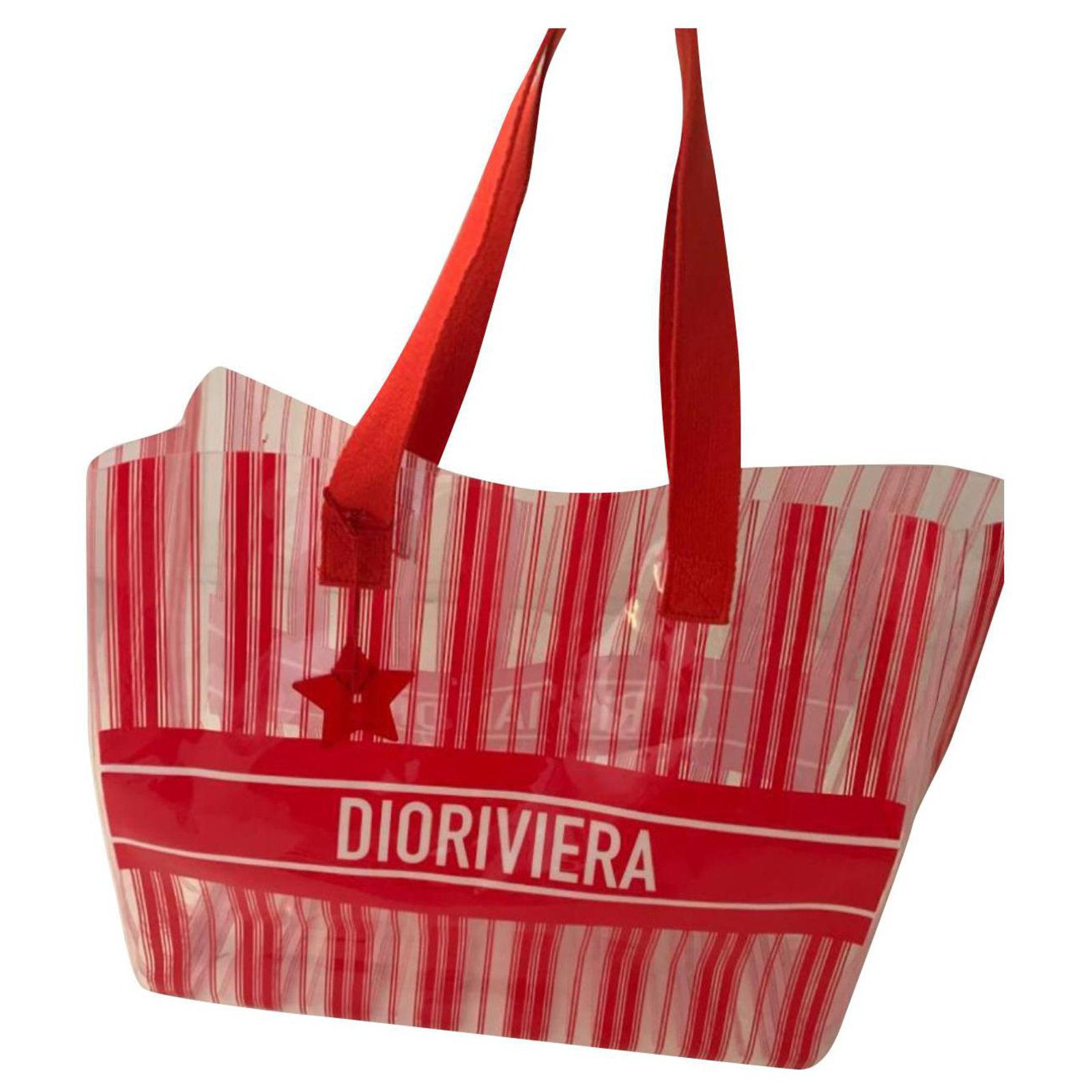Dior Dioriviera Handbags Plastic Red 