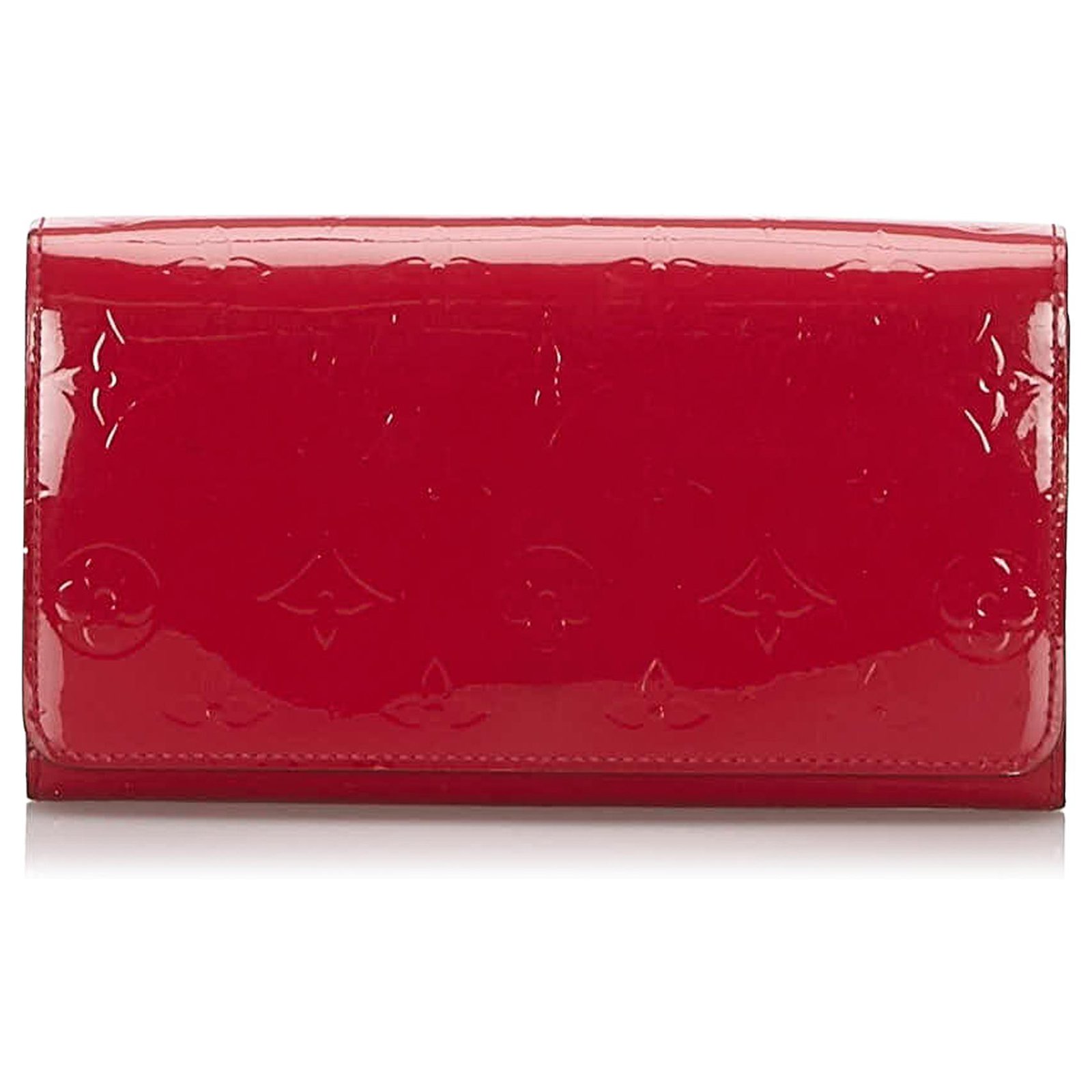 Authentic Louis Vuitton Vernis Sarah Wallet Genuine Patent 