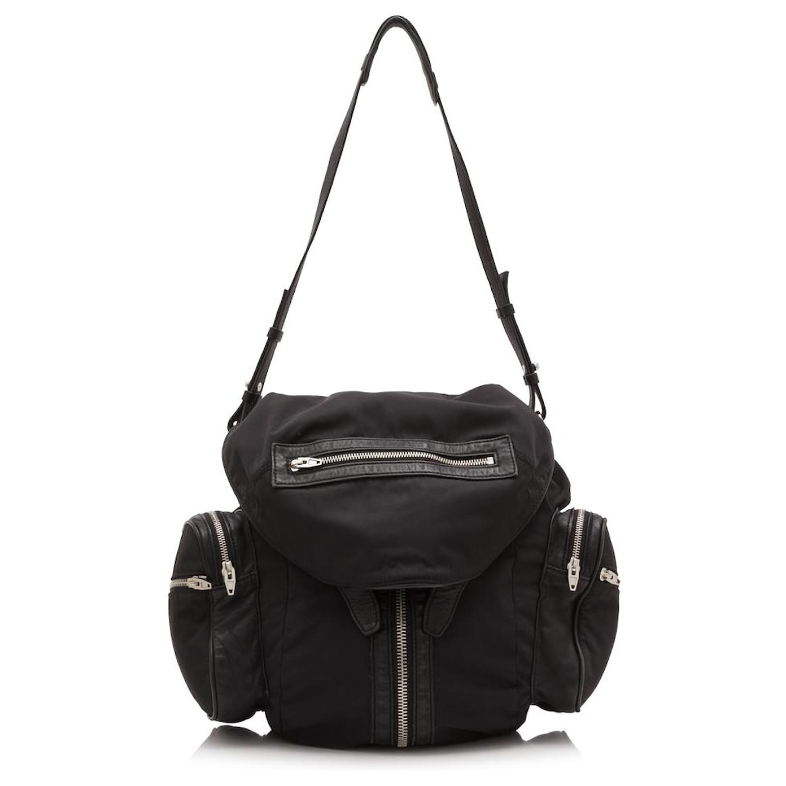 alexander wang black mini marti backpack