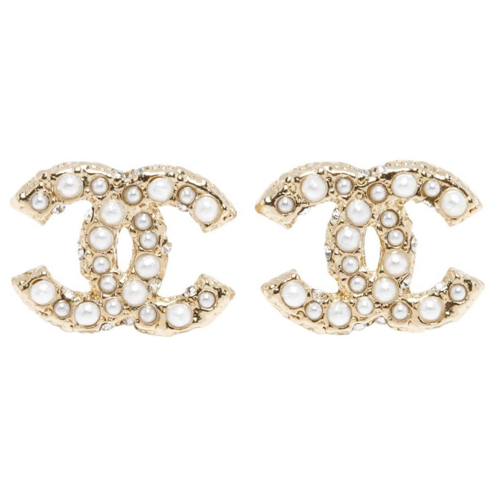 Chanel CC DIAMONDS AND PEARLS Golden Metal ref.154242 - Joli Closet
