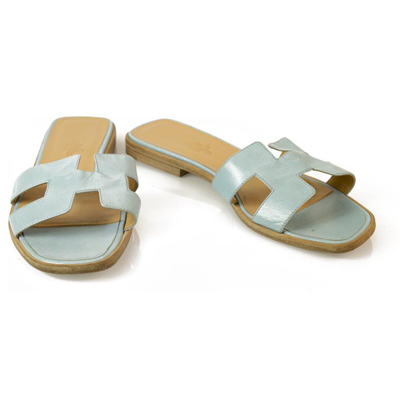 hermes white flat sandals