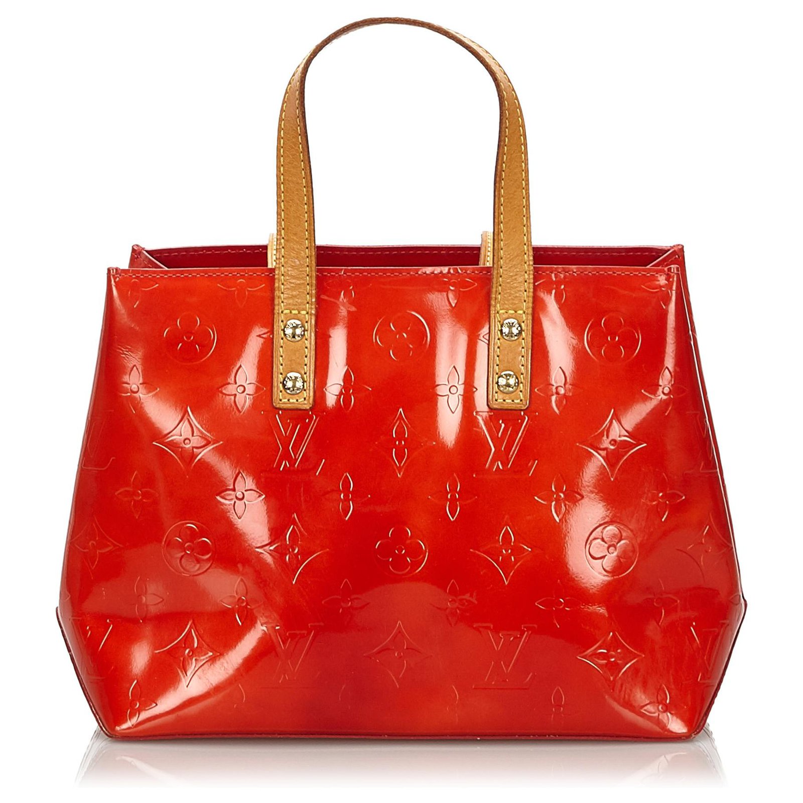 Louis Vuitton Red Vernis Reade Tote Bag
