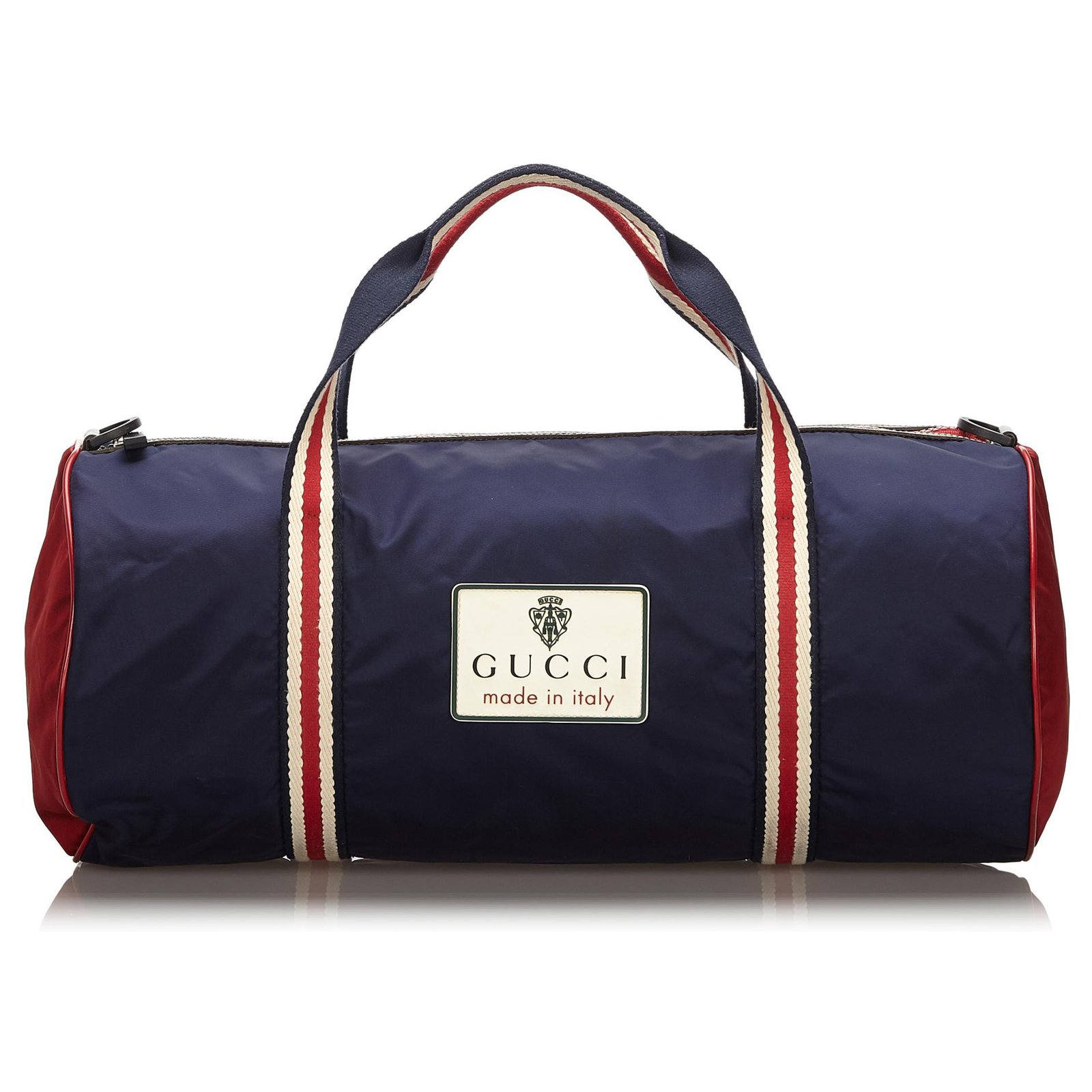 dialekt tæerne Størrelse Gucci Blue Nylon Duffel Bag Multiple colors Leather Cloth ref.155010 - Joli  Closet