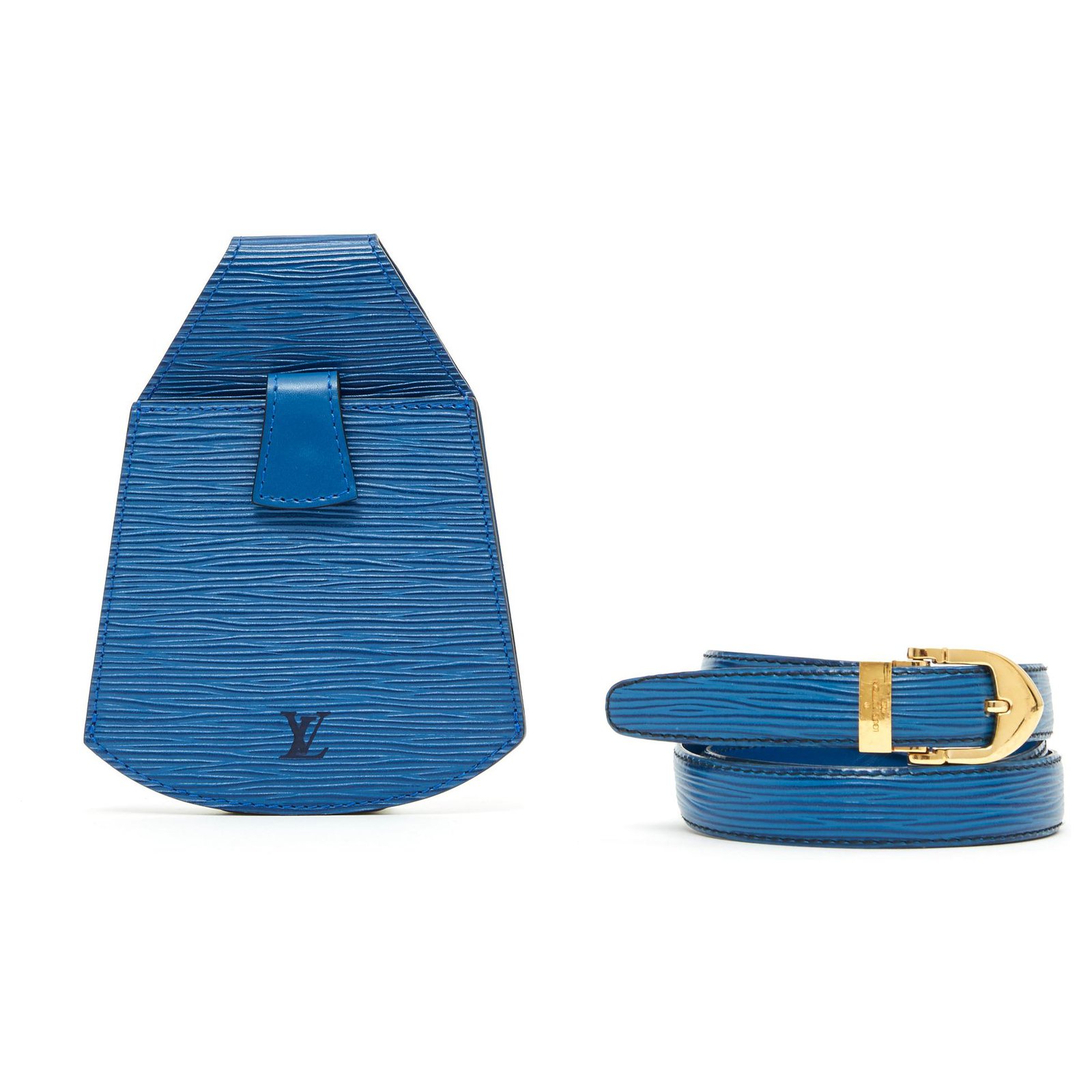 Louis Vuitton SHERWOOD AND BELT T85 BLUE EPI Leather ref.155345 - Joli  Closet