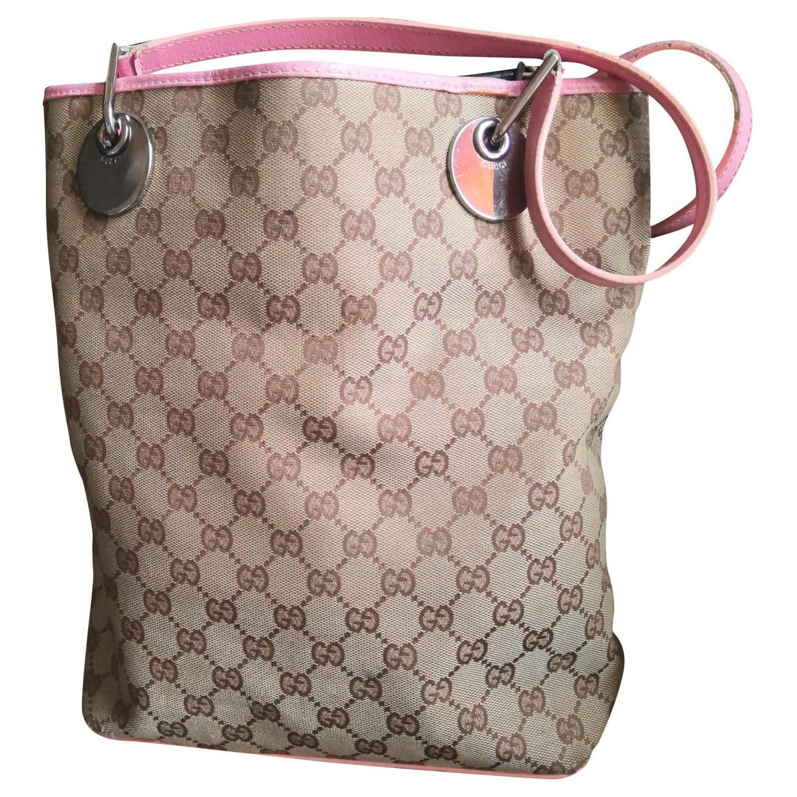 pink leather gucci purse