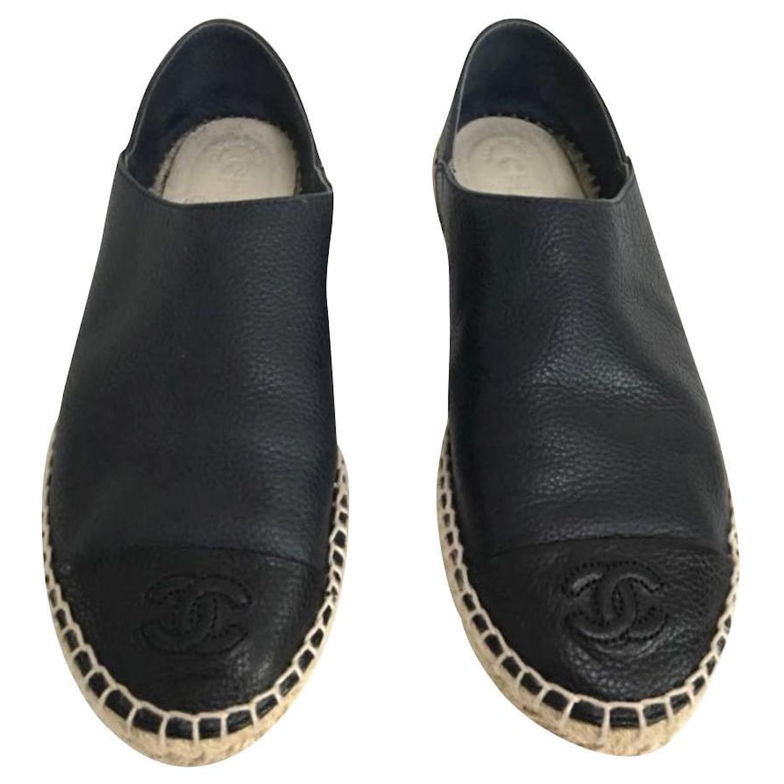 espadrille noir chanel