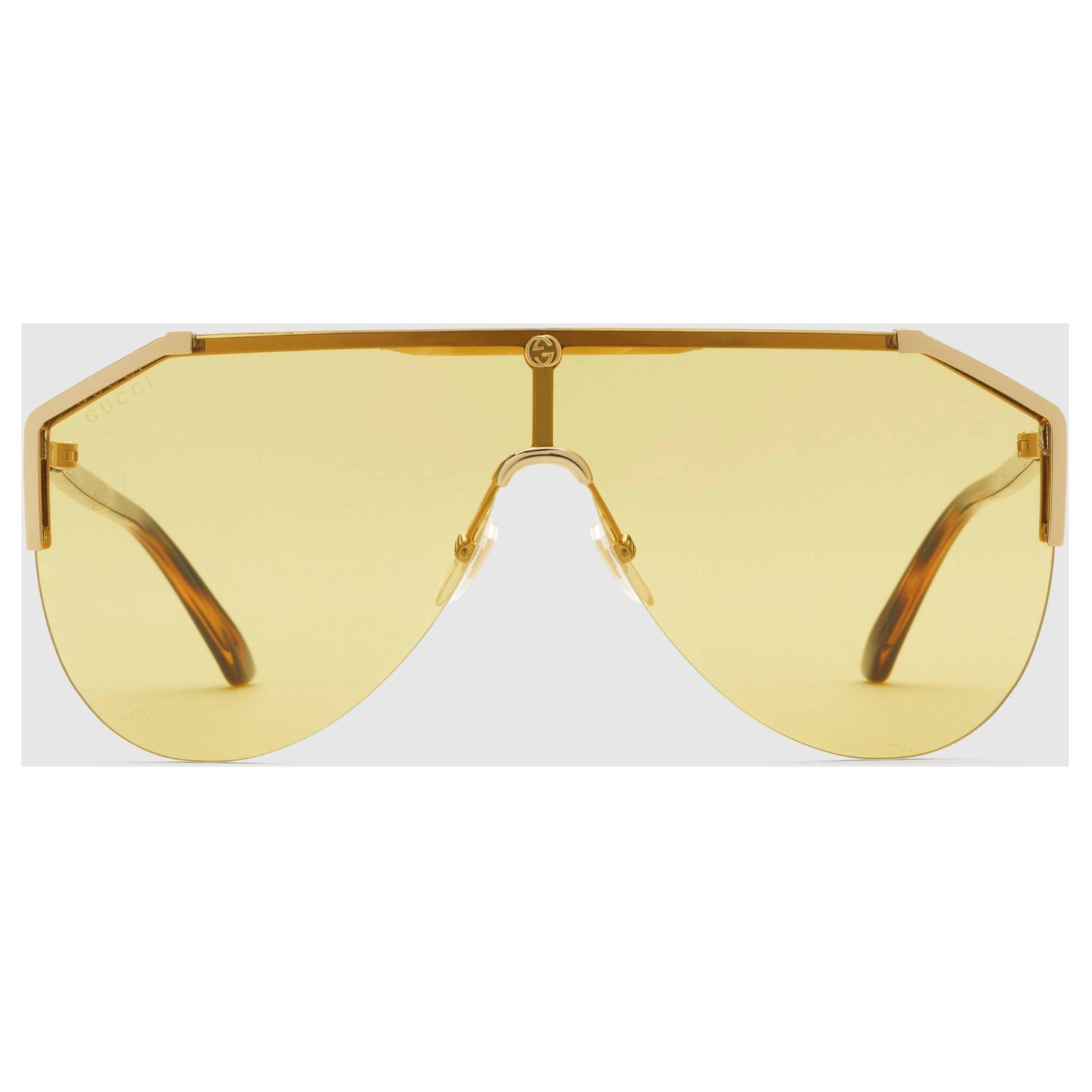 nedsænket leje Periodisk Mask sunglasses gucci new 2019/20 Yellow Metal ref.155567 - Joli Closet