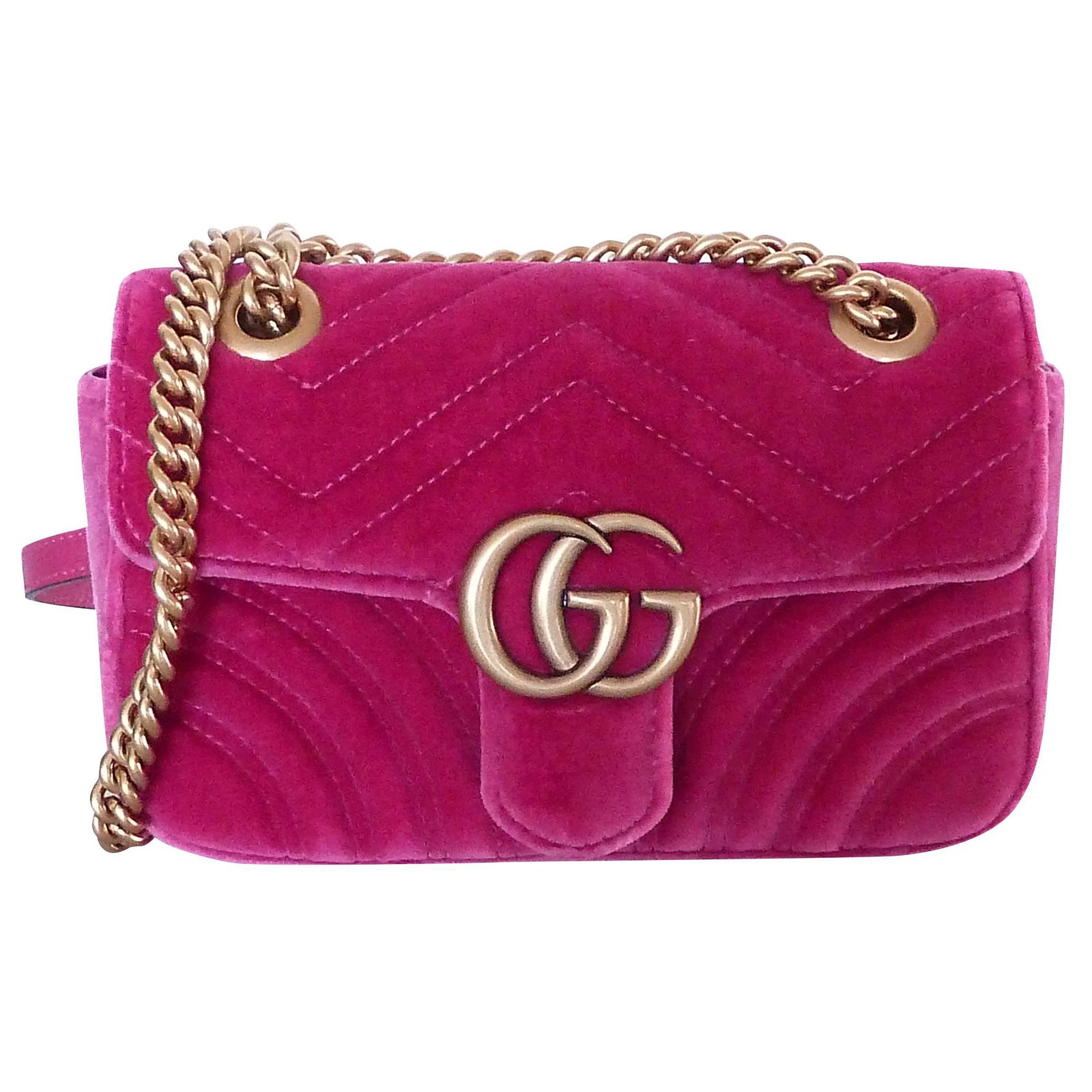 pink velvet gucci bag