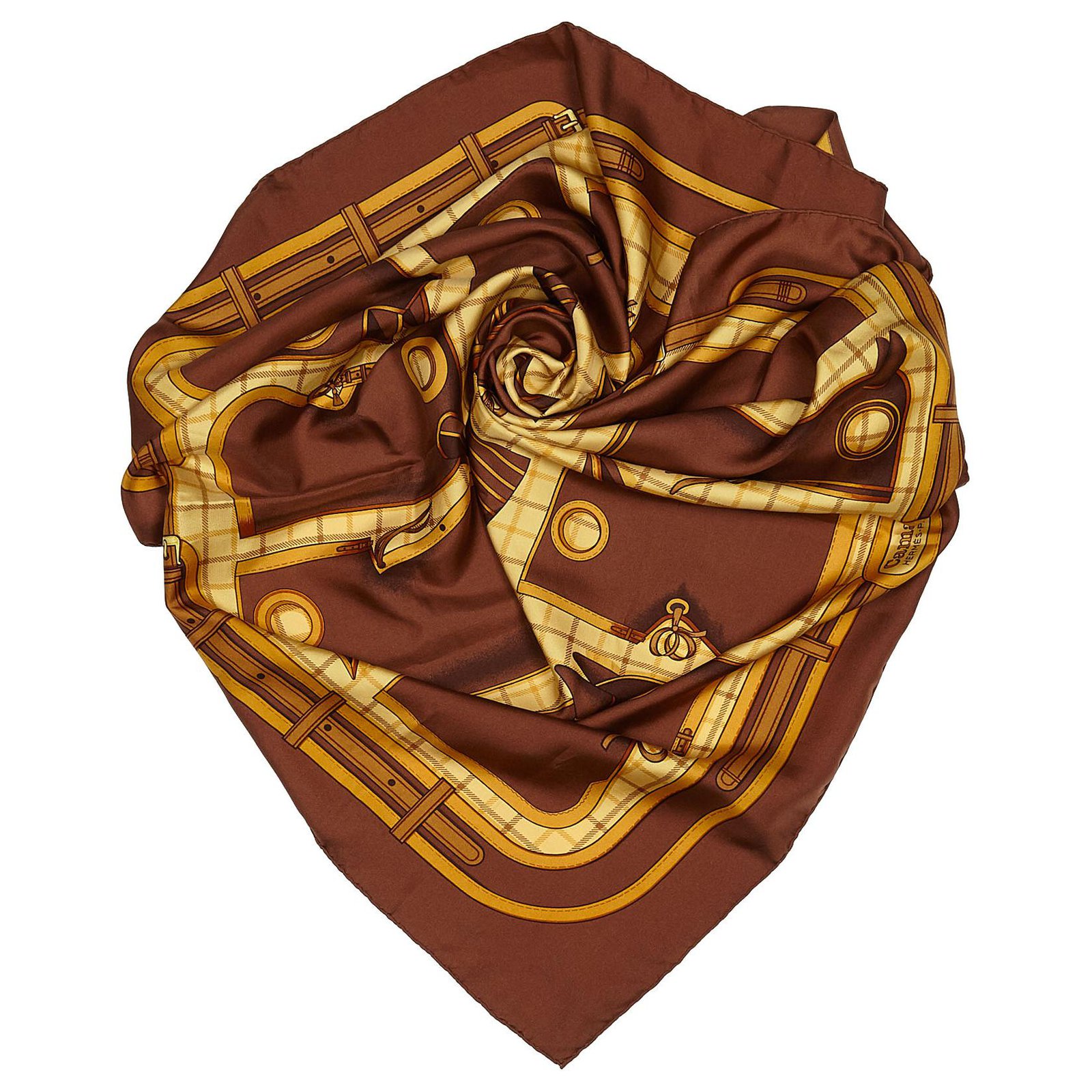hermes brown scarf