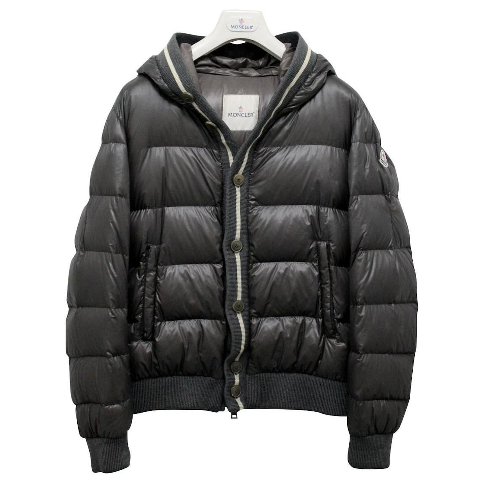 MONCLER CESARジャケット Moncler CESAR Dark grey Polyamide ref.156194 - Joli Closet