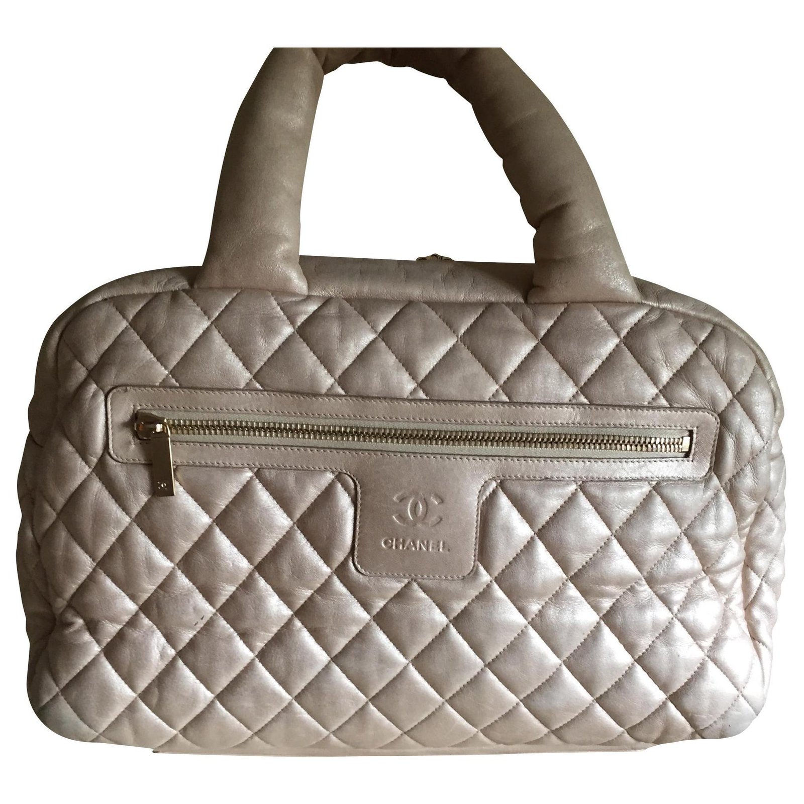 CHANEL COCOON BAG IN LEATHER LIGHT GOLDEN LEATHER