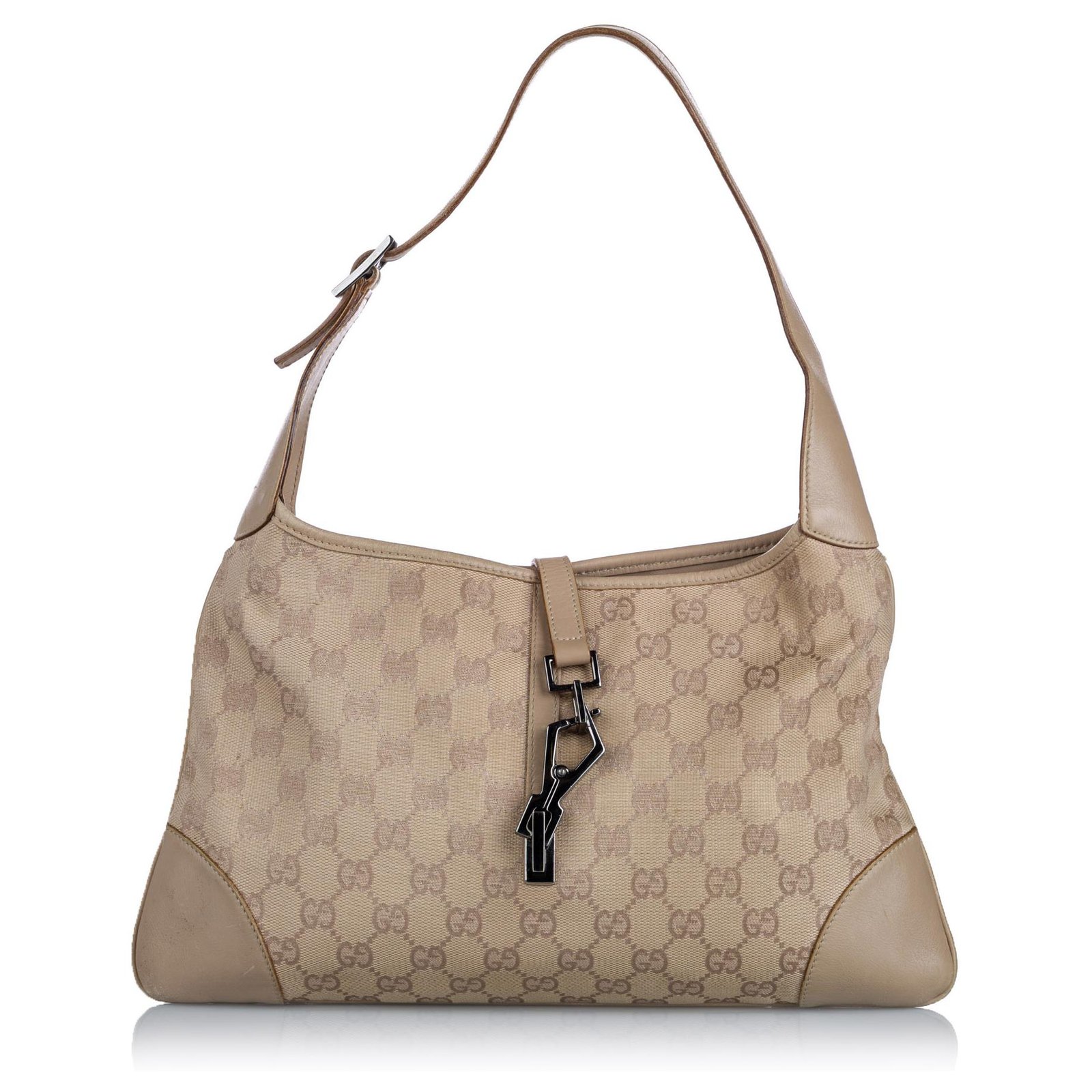 バッグ GUCCI hand bag Jackie Canvas beige Gucci GG Canvas New Jackie Shoulder Bag 246907 Beige Cloth