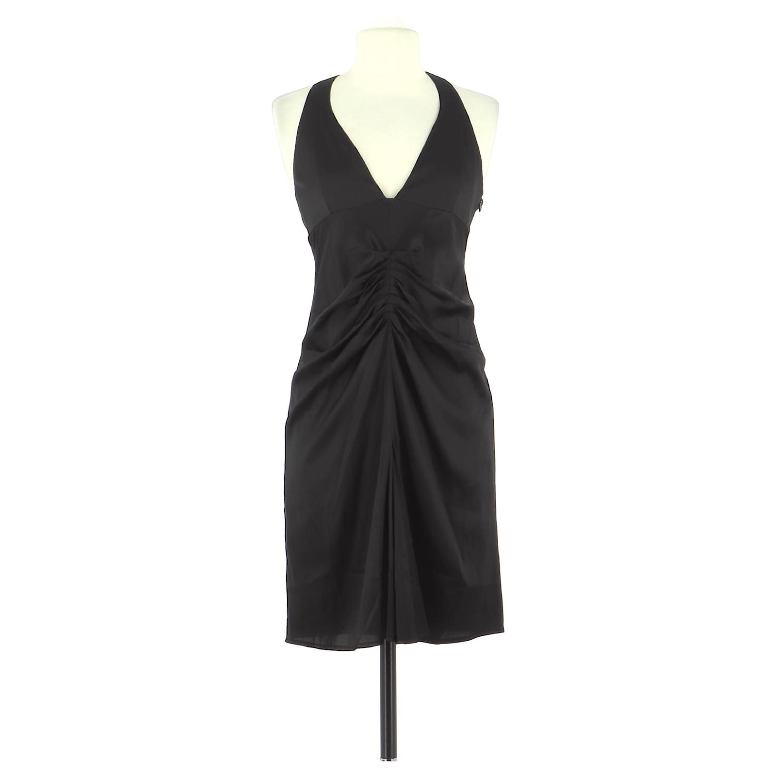 Robe Empire Patrizia Pepe – Noir – Taille Unique – Élégant Dos Nu