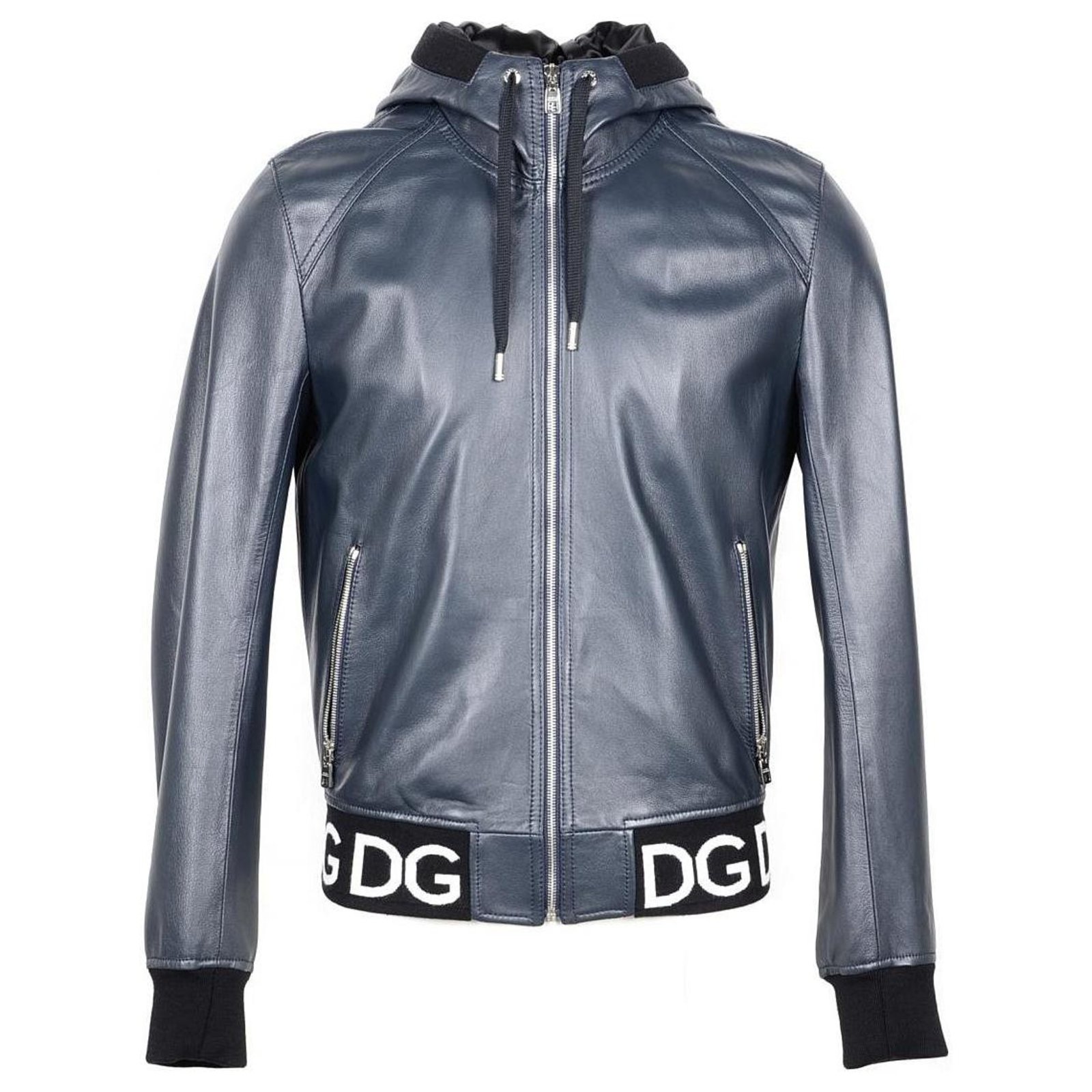 d & g leather jacket