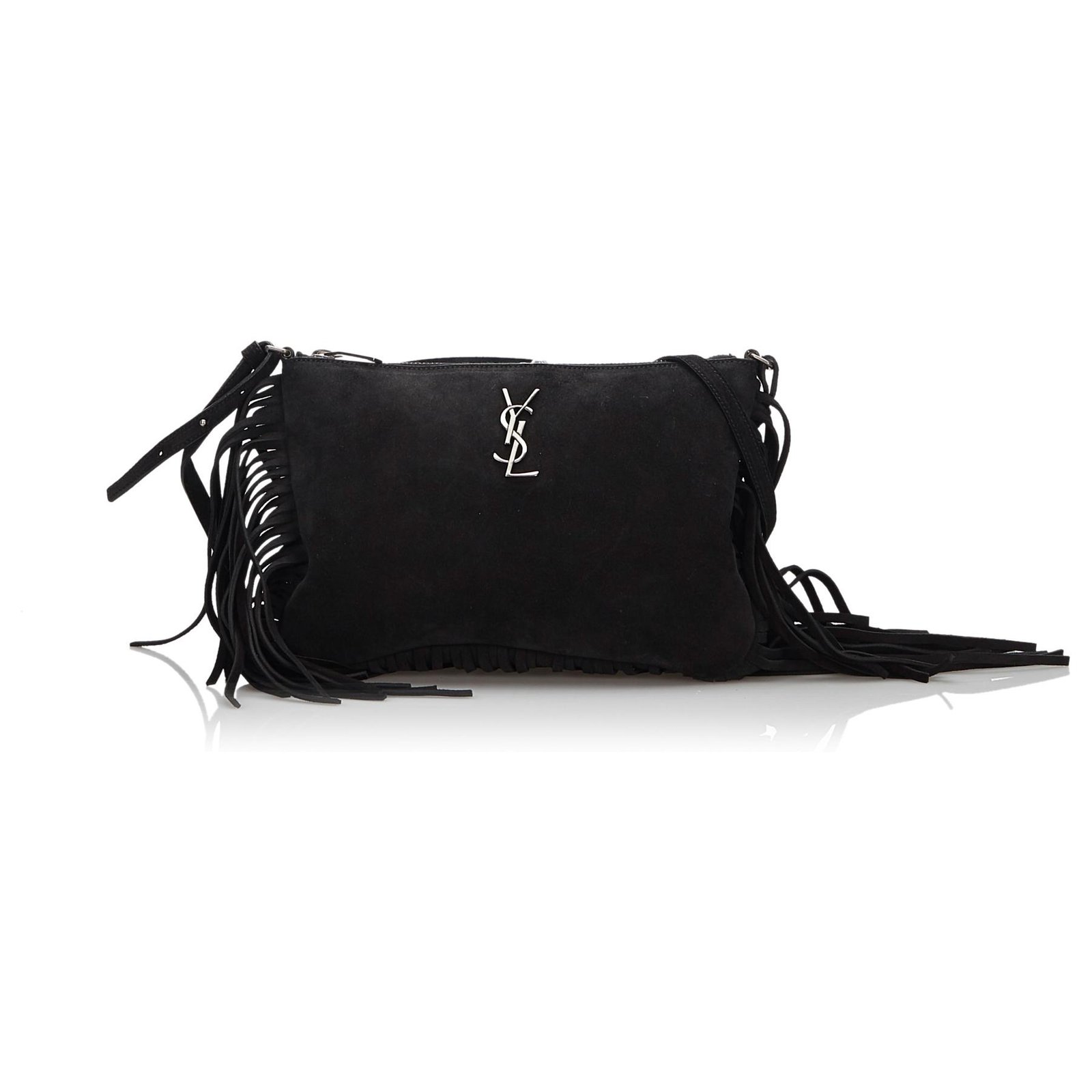 ysl white crossbody bolsa