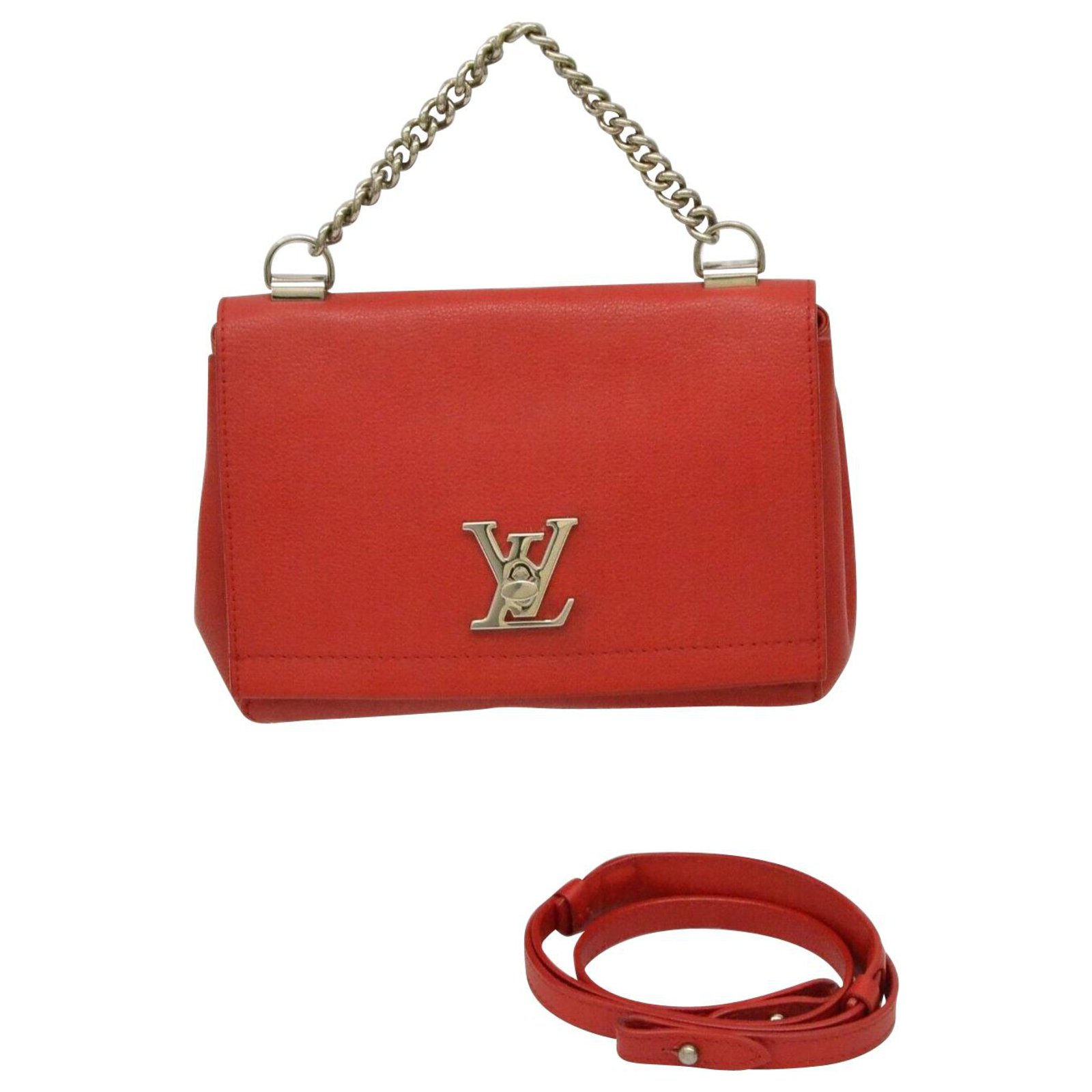 Louis Vuitton Crossbody Bag Red Leather ref.157709 - Joli Closet