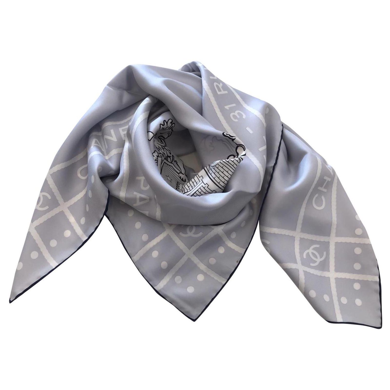 Chanel scarf Grey ref.157740 - Joli Closet
