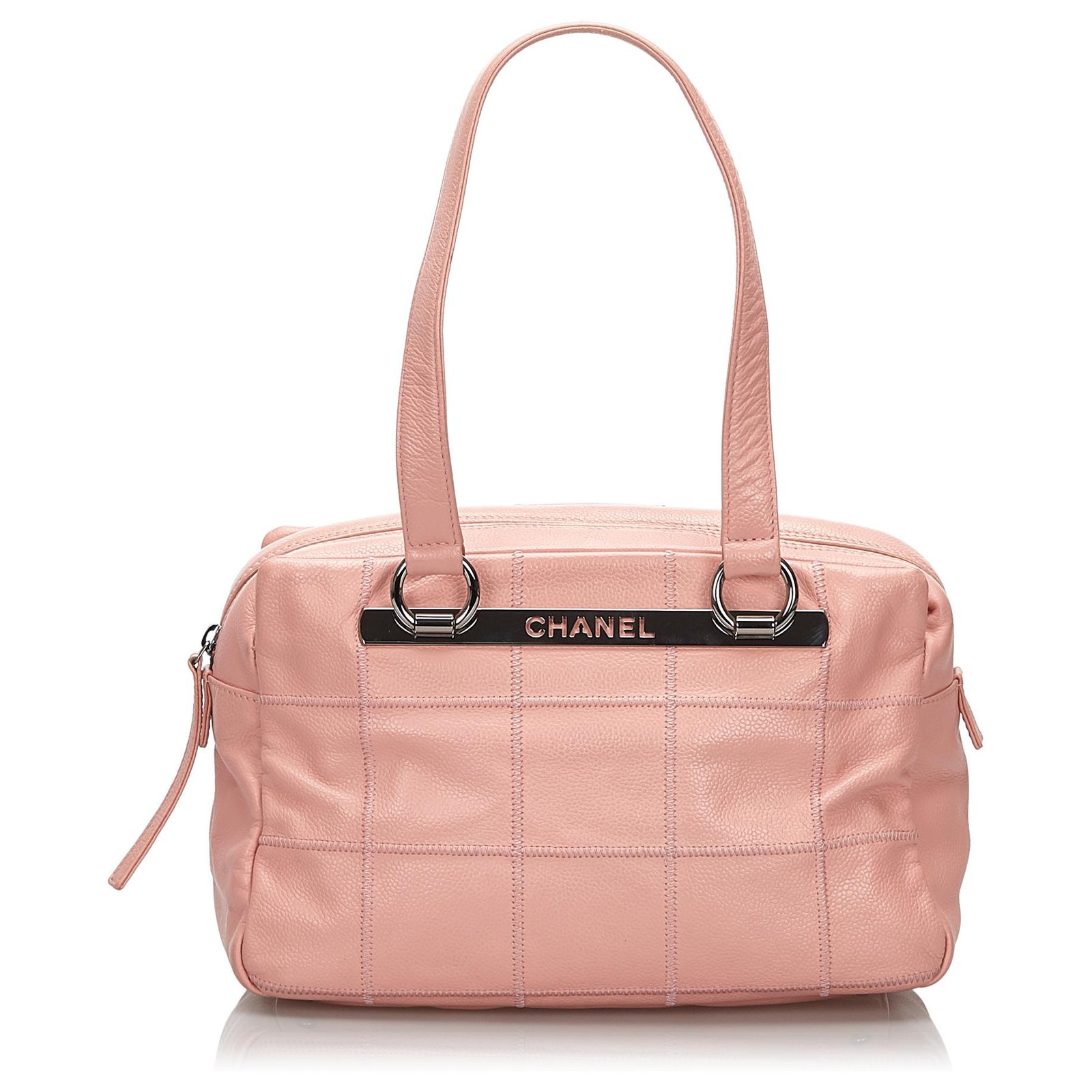 chanel pink hobo bag leather