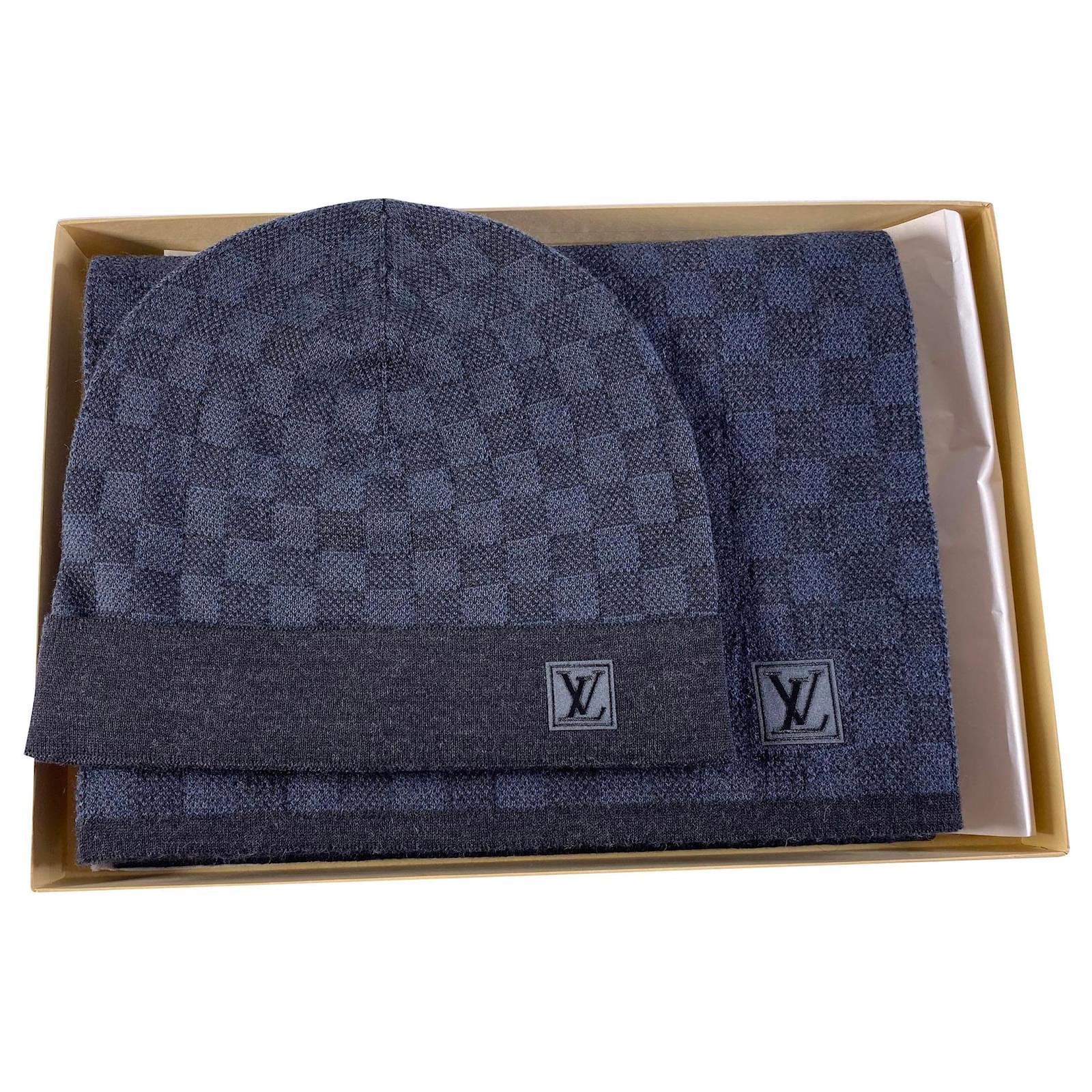louis vuitton hat and scarf