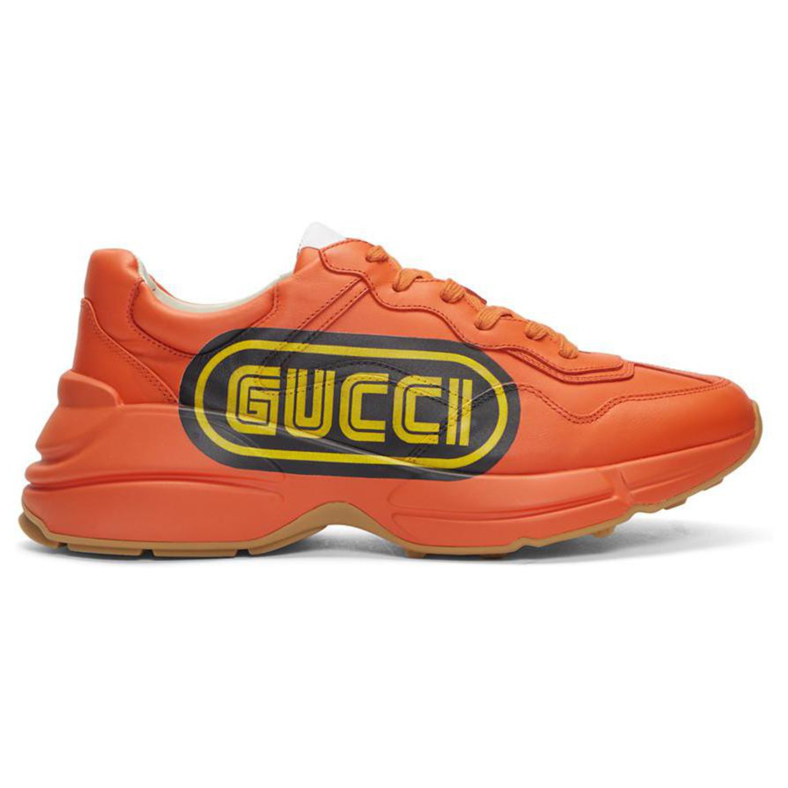 Gucci Gucci Orange Logo Rhyton Sneakers 