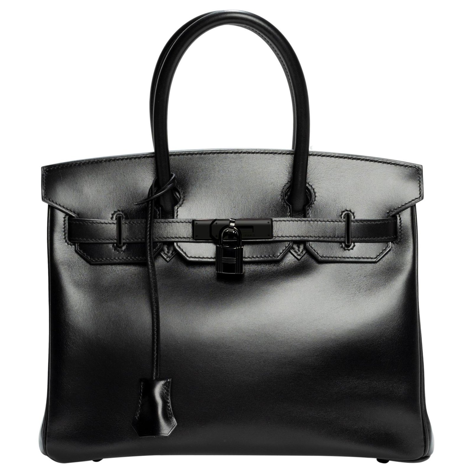 Hermès Rare Hermes Birkin 30 &quot;SO BLACK&quot; in excellent condition and full set Handbags Leather ...