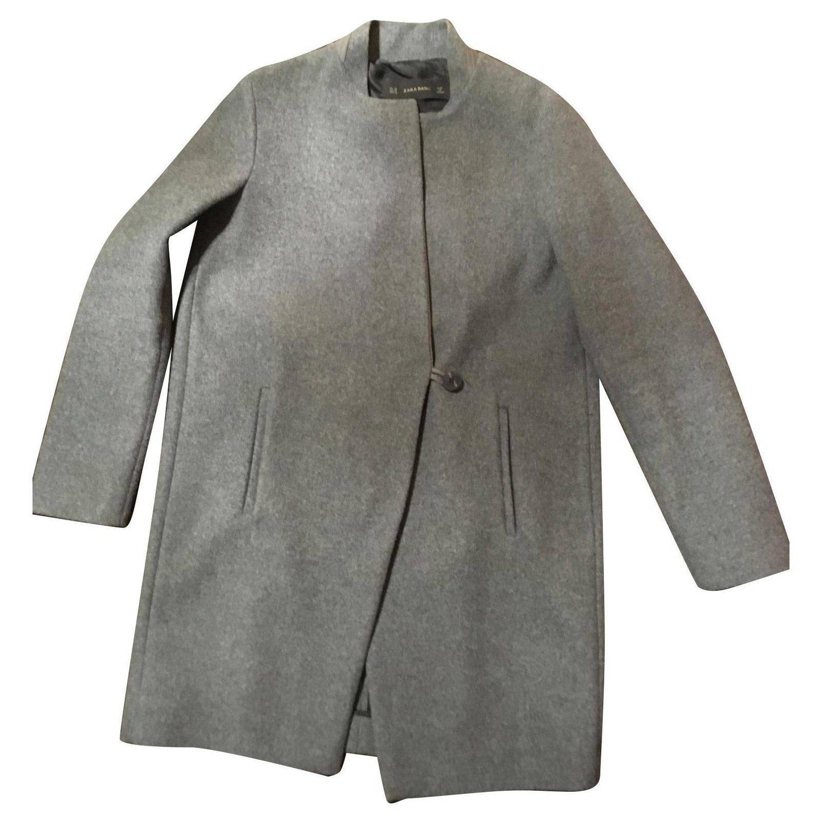 ZARA wool coat Grey Acrylic ref.158545 - Joli Closet