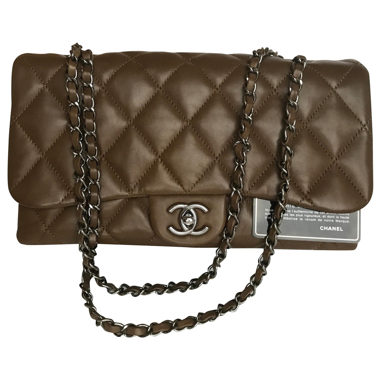 Chanel Jumbo Flap Bag w/ card, box, Dust Bag Leather ref.158722 - Joli  Closet