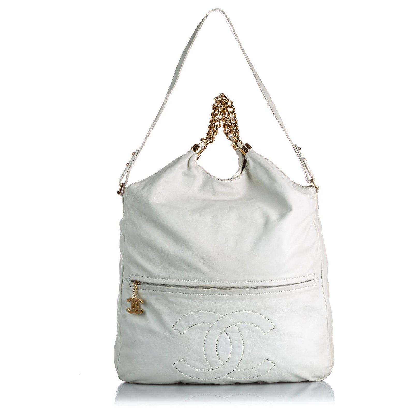 Chanel White Hobo Bags