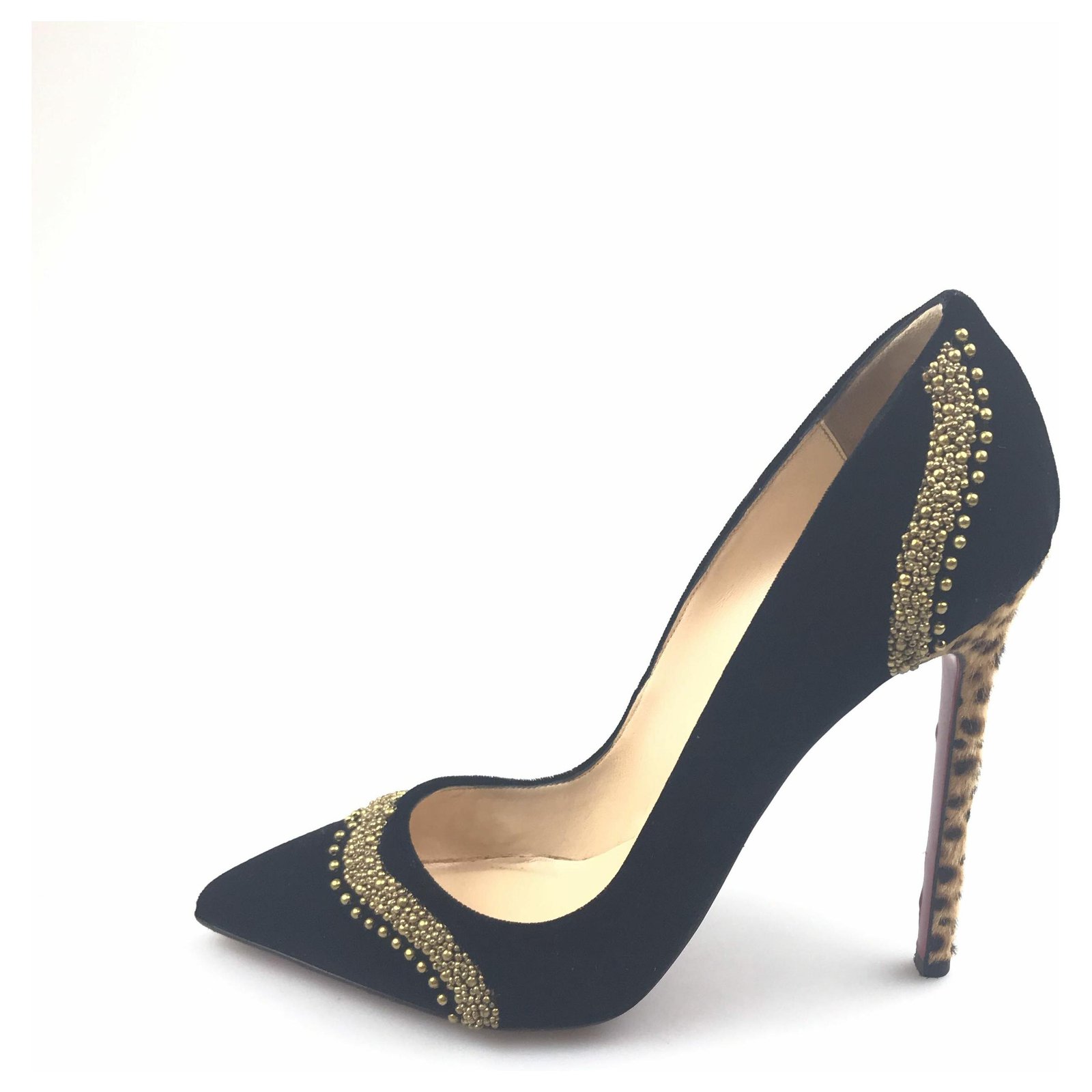 leopard pump heels