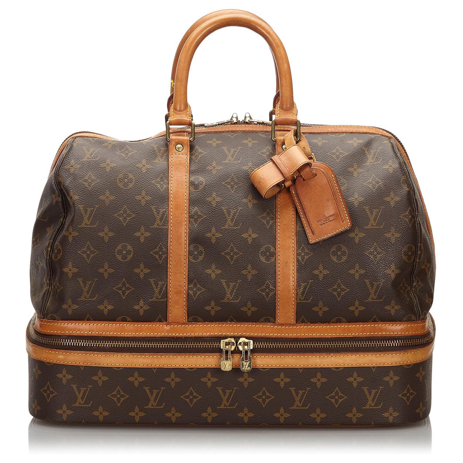 Louis Vuitton Louis Vuitton Brown Monogram Sac Sport Travel bag Leather,Cloth Brown ref.159238 ...