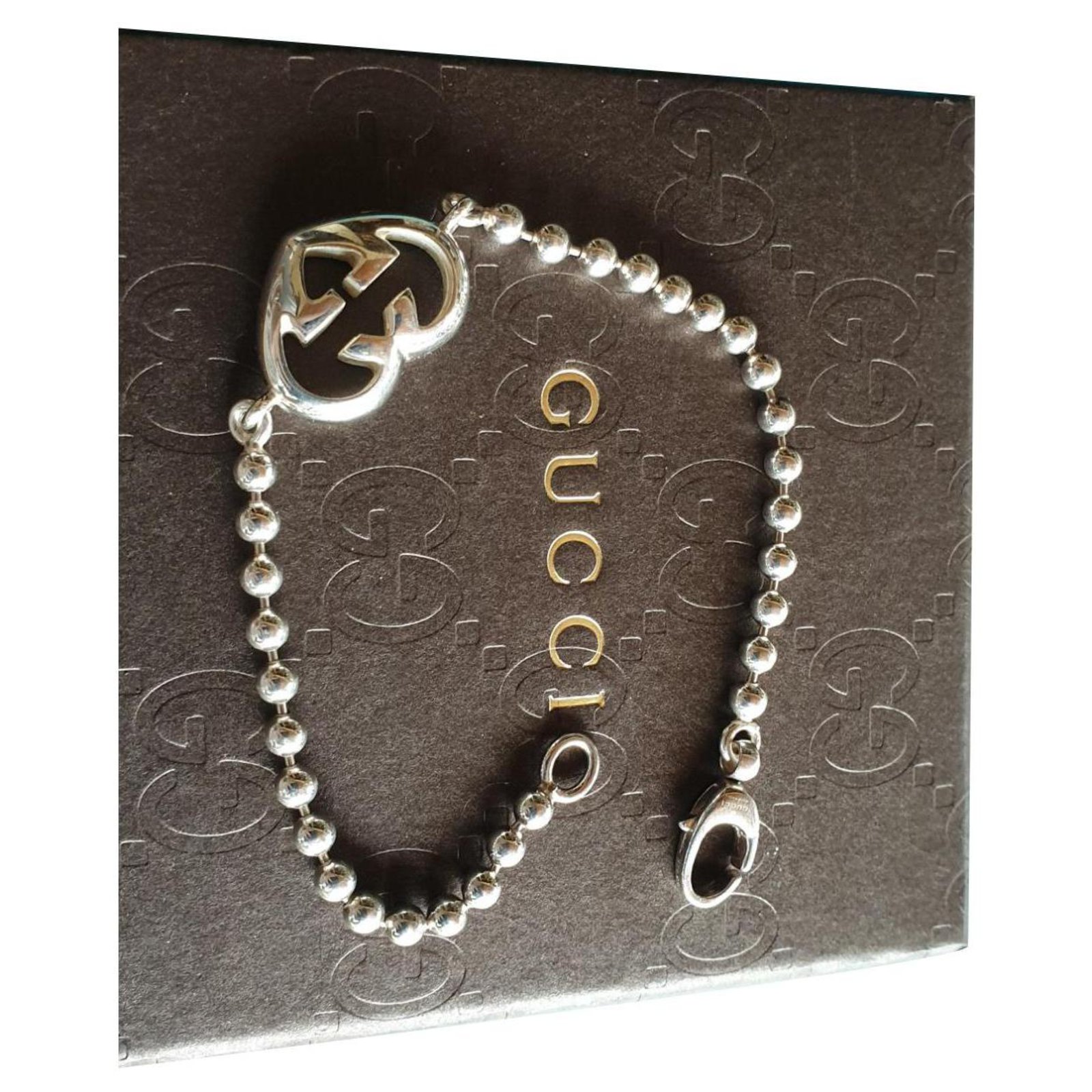 gucci silver heart bracelet