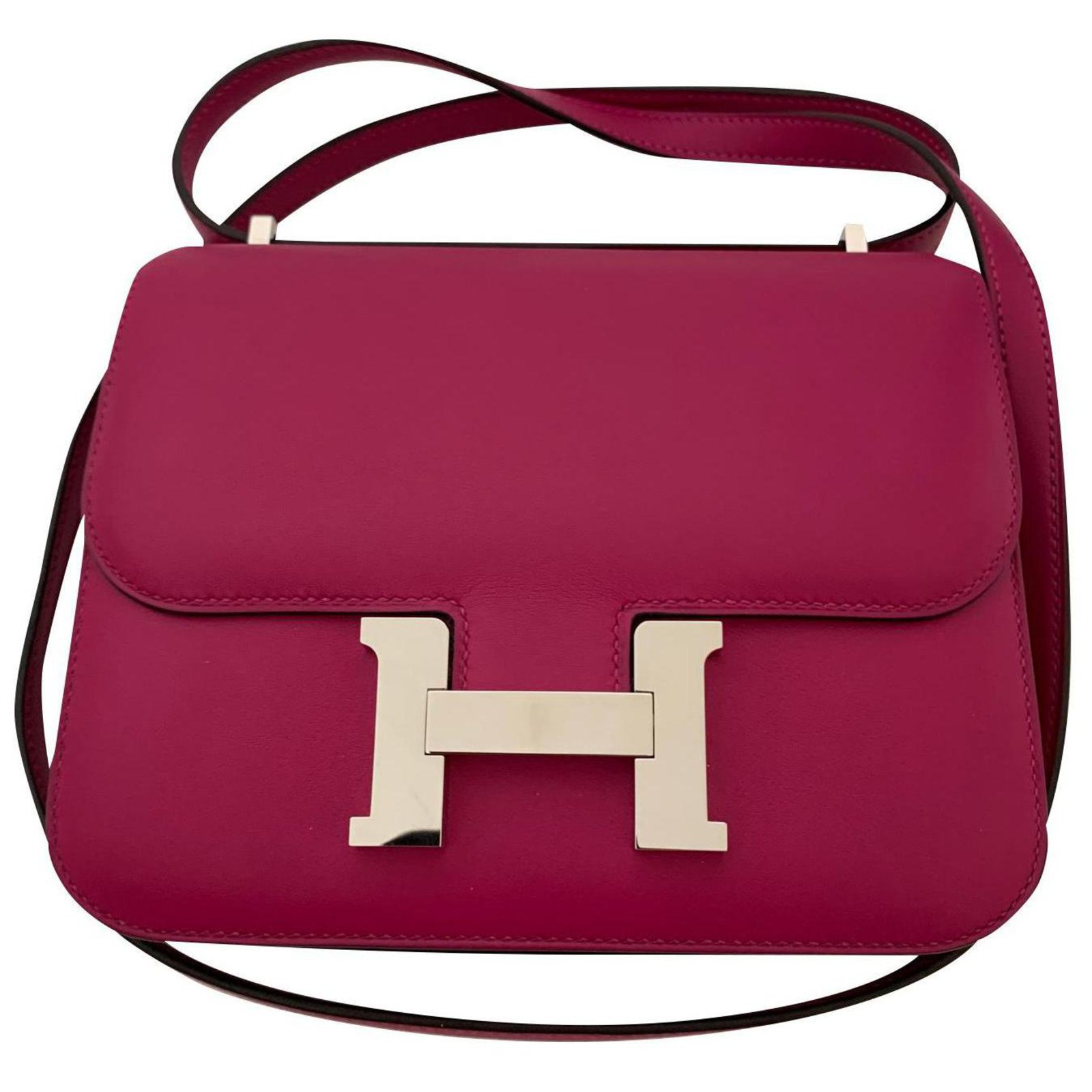 Hermès Hermes Constance 18 rose pourpre Pink Purple Leather ref.159723 ...