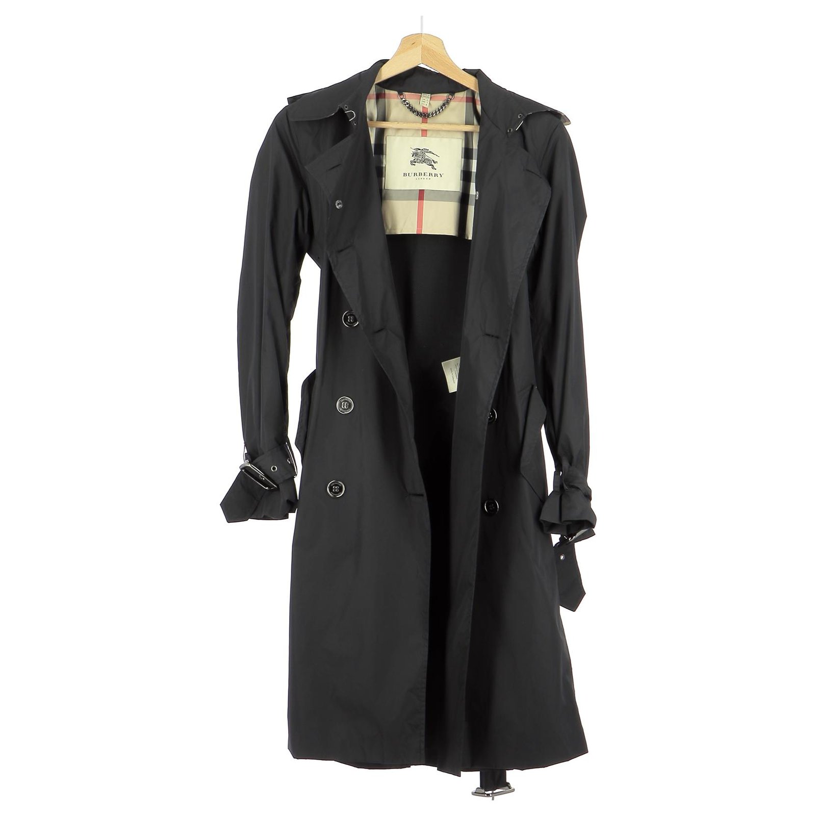 burberry raincoat black