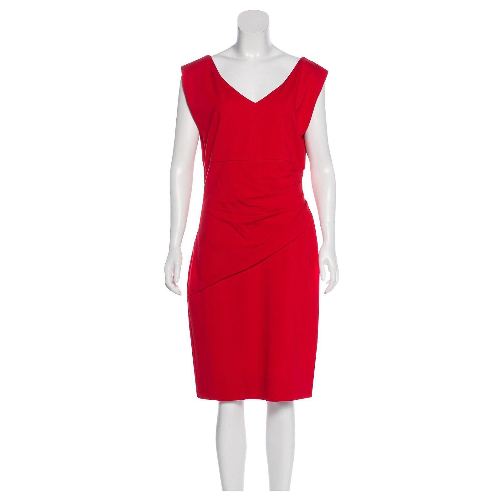 Robe Diane Von Furstenberg Bevin - Rouge à Volants - Taille 10 - Neuf Sans étiquettes - Coupe Shift