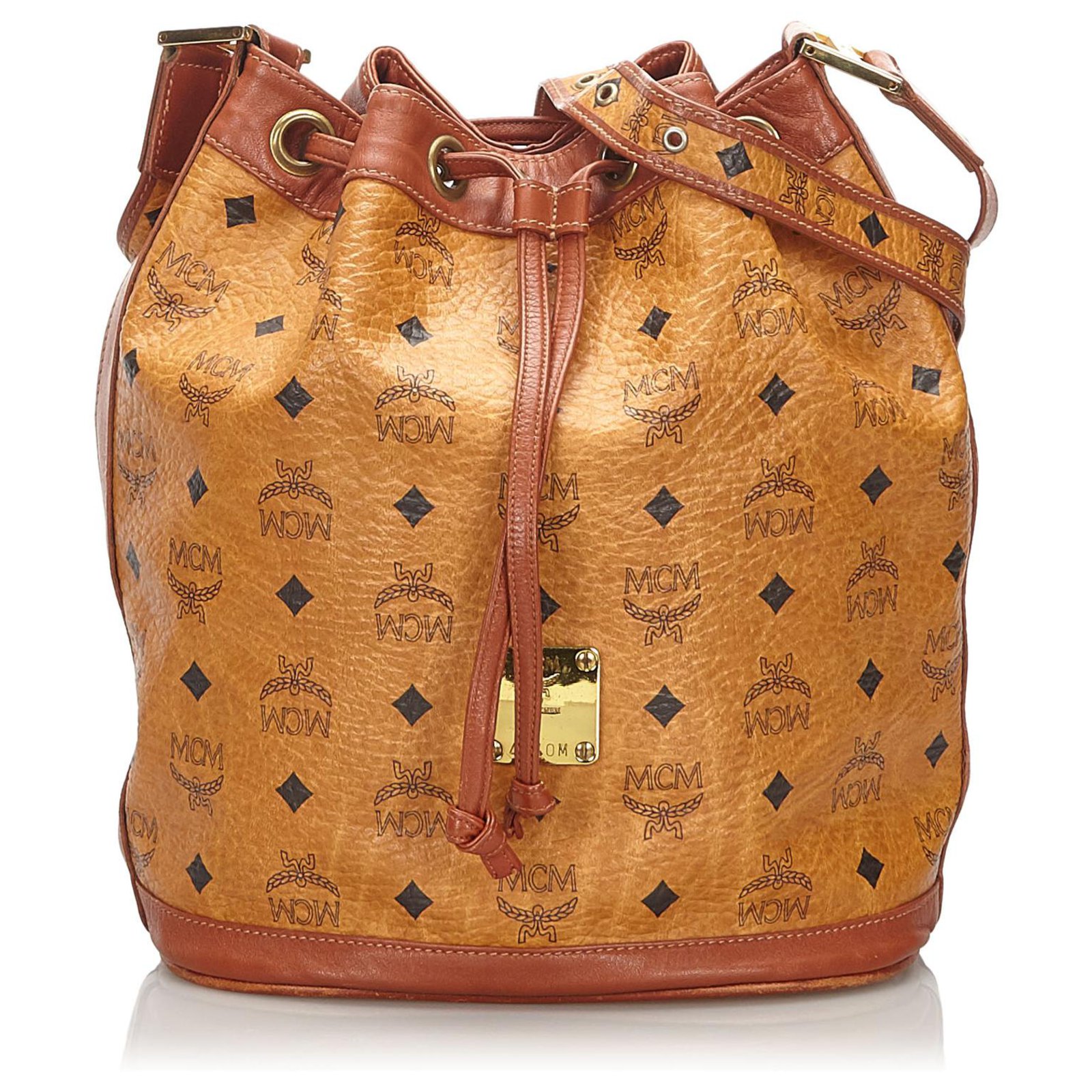 MCM, Bags, Mcm Vintage Cognac Bucket Bag