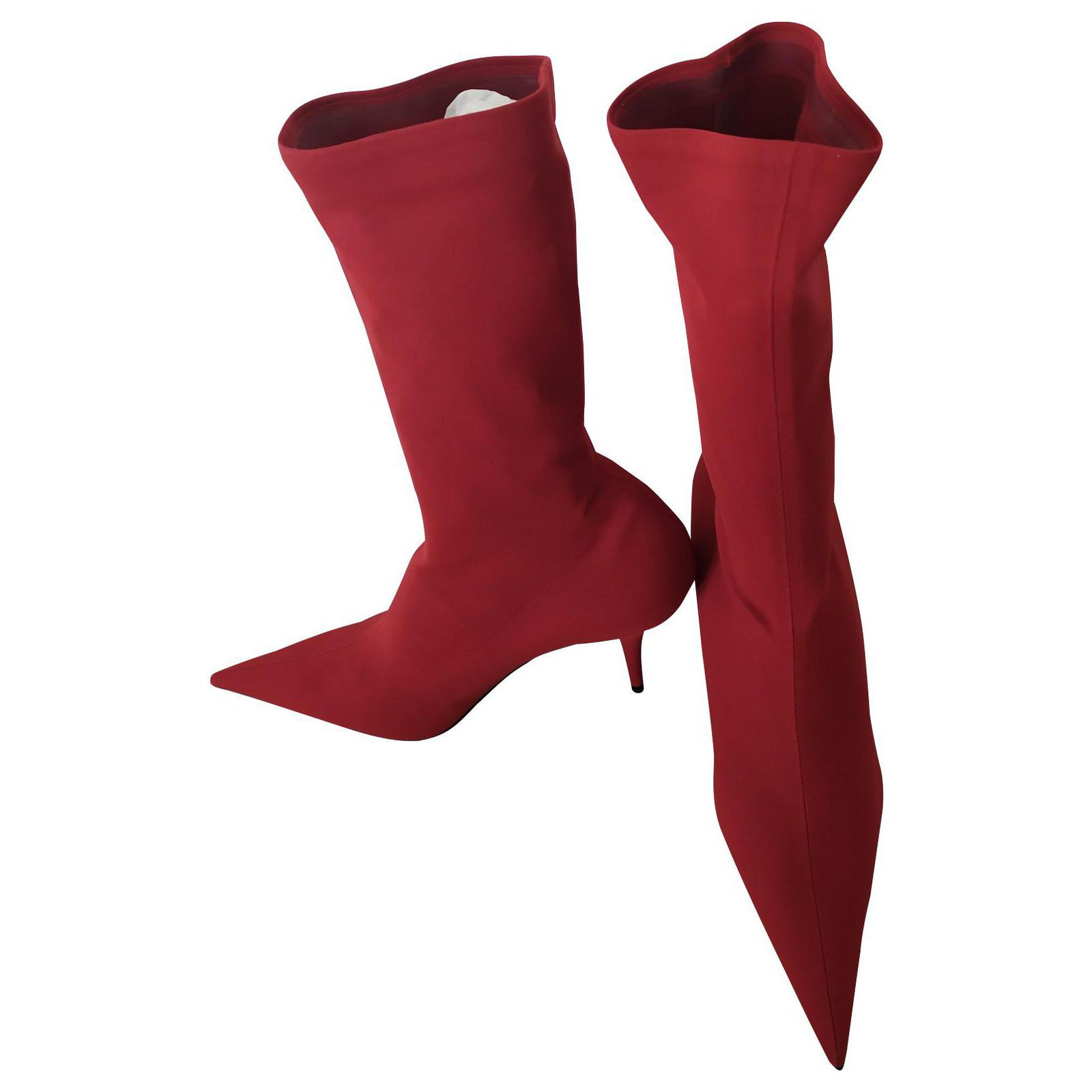 Balenciaga Knife Ankle Boots Red Cloth ref.160282 - Joli Closet