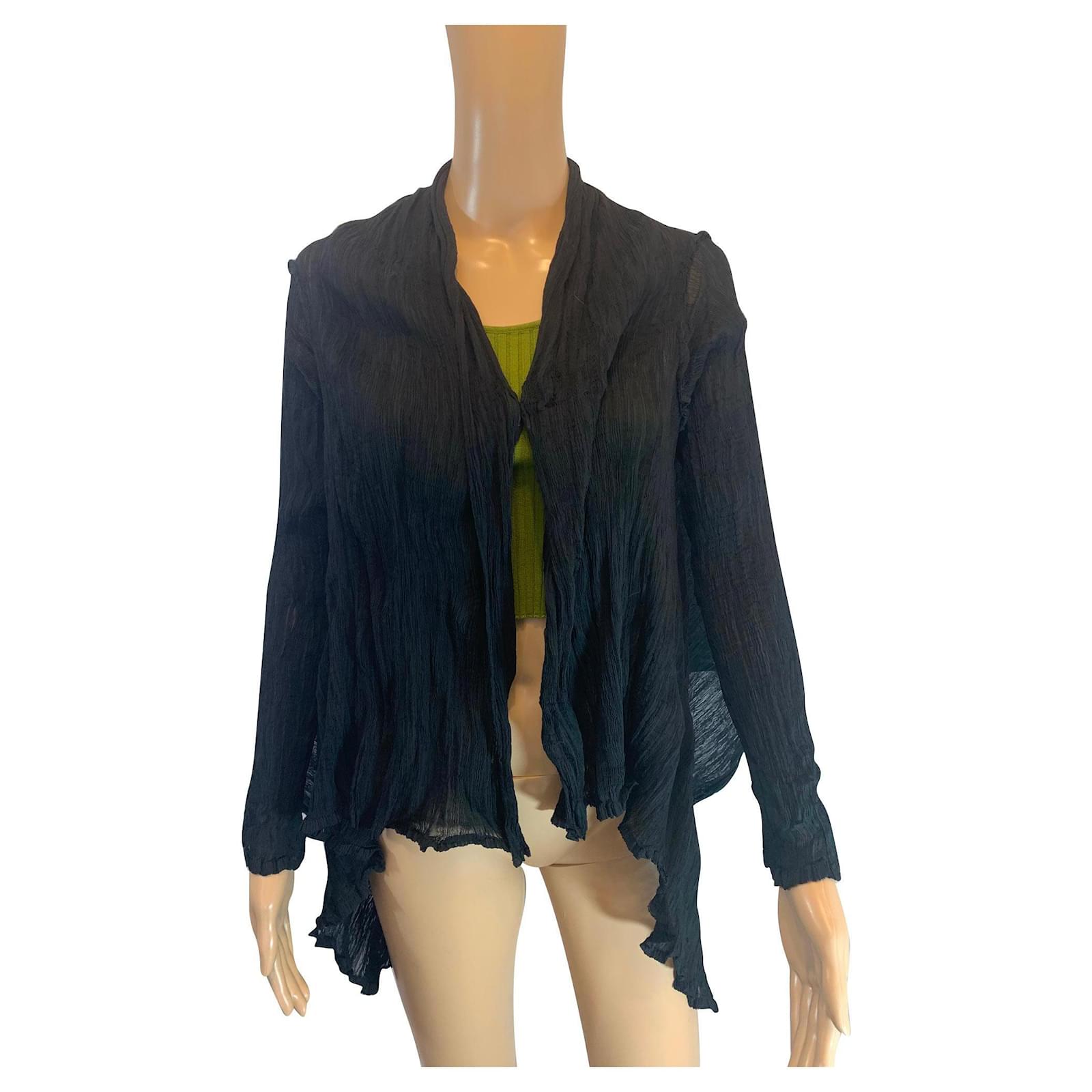 Pulls, Gilets Issey Miyake Gilet plissé Autre Noir ref pull noir miyake