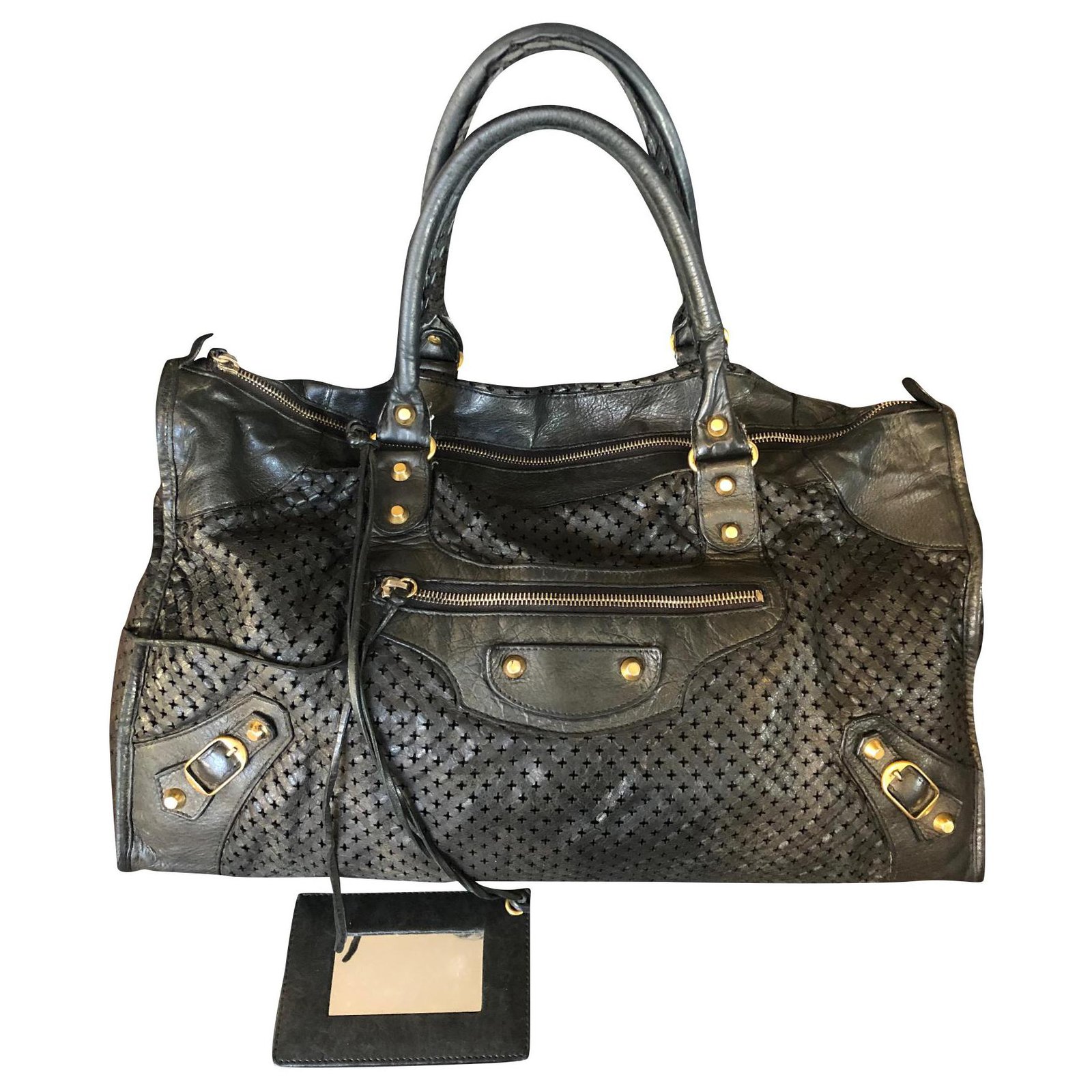 City Balenciaga Handbags Black Leather ref.160385 - Joli Closet